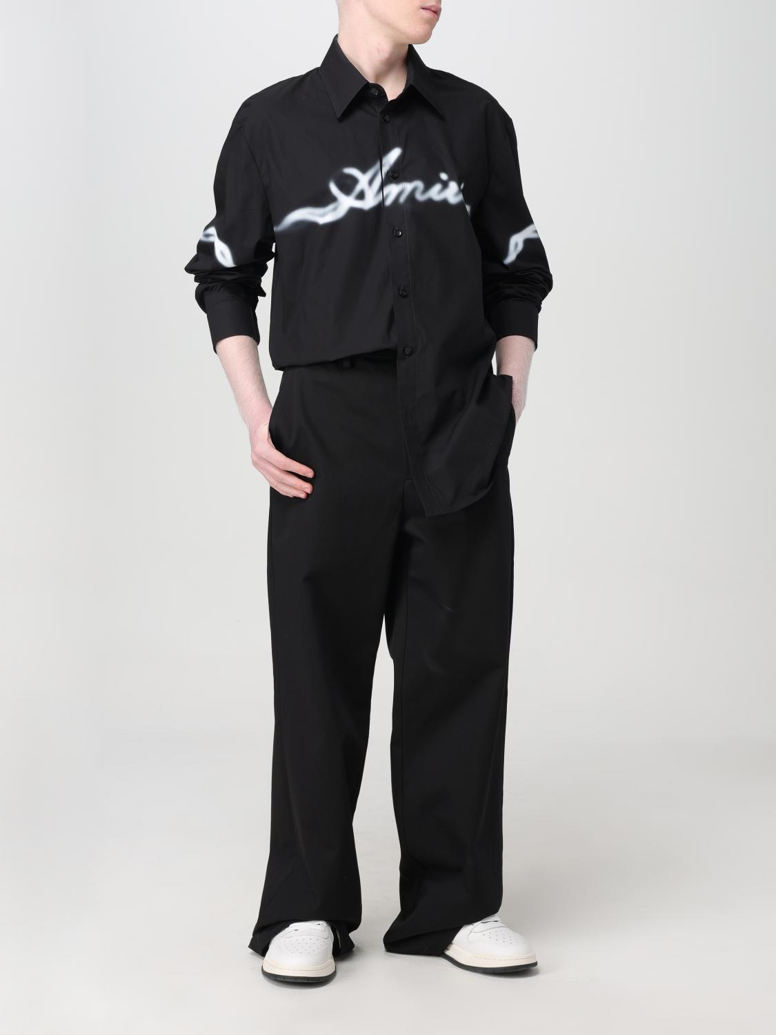 AMIRI CAMICIA: Camicia Amiri con stampa logo sfumata, Nero - Img 2