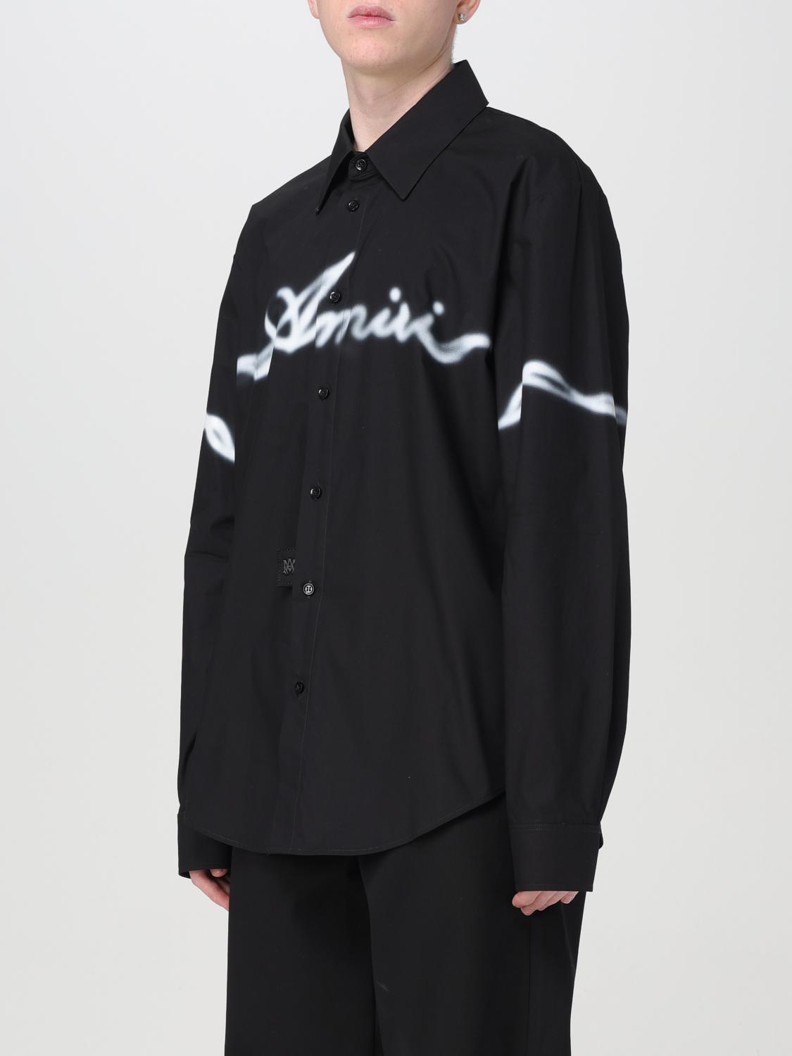 AMIRI CAMICIA: Camicia Amiri con stampa logo sfumata, Nero - Img 4