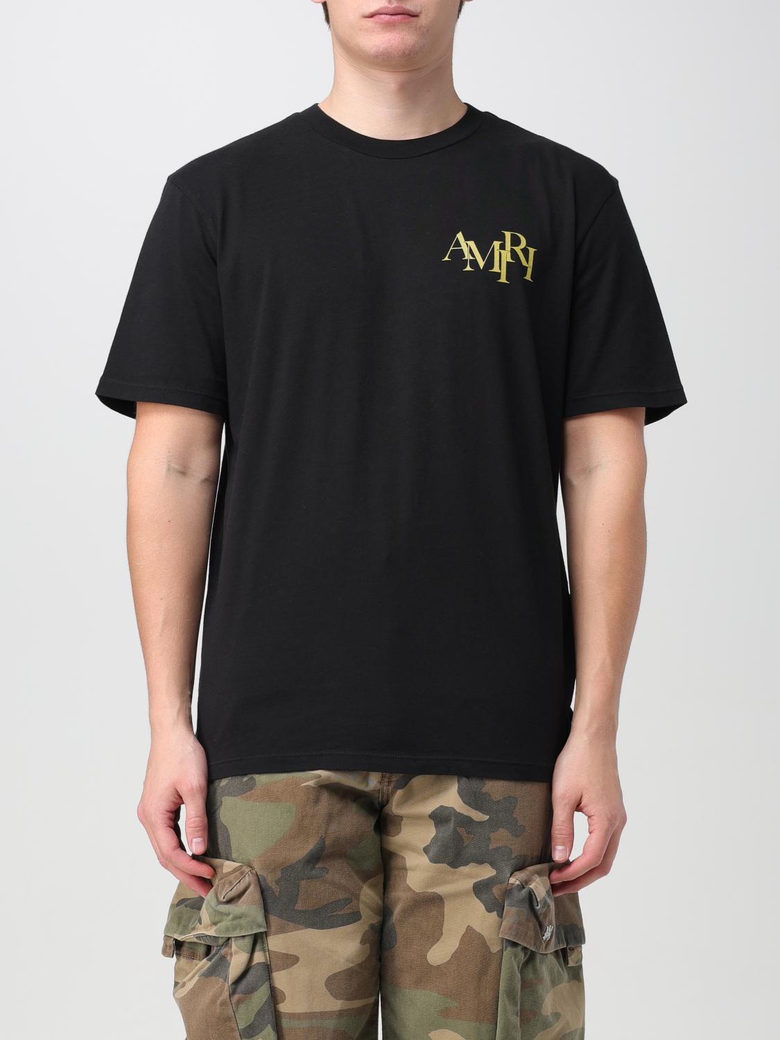Tシャツ・カットソー AMIRI Men Tops AMJYTE1215 BLACK Black AMIRI logo-print Cotton T-shirt | Black | FARFETCH