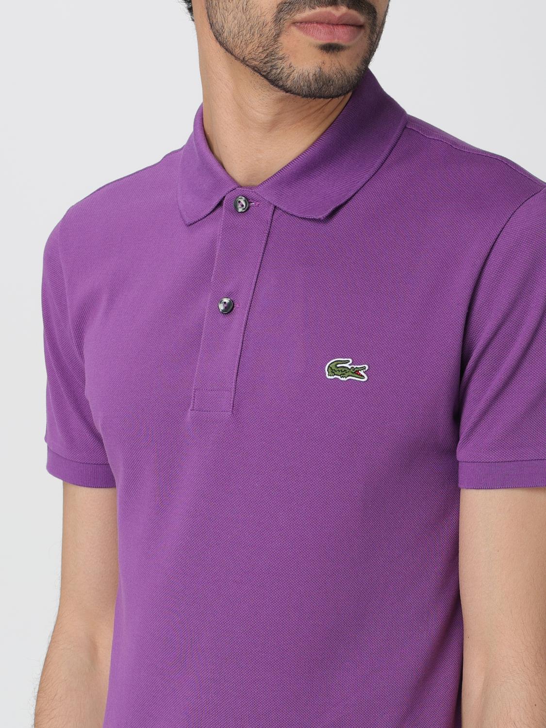 Purple lacoste polo discount