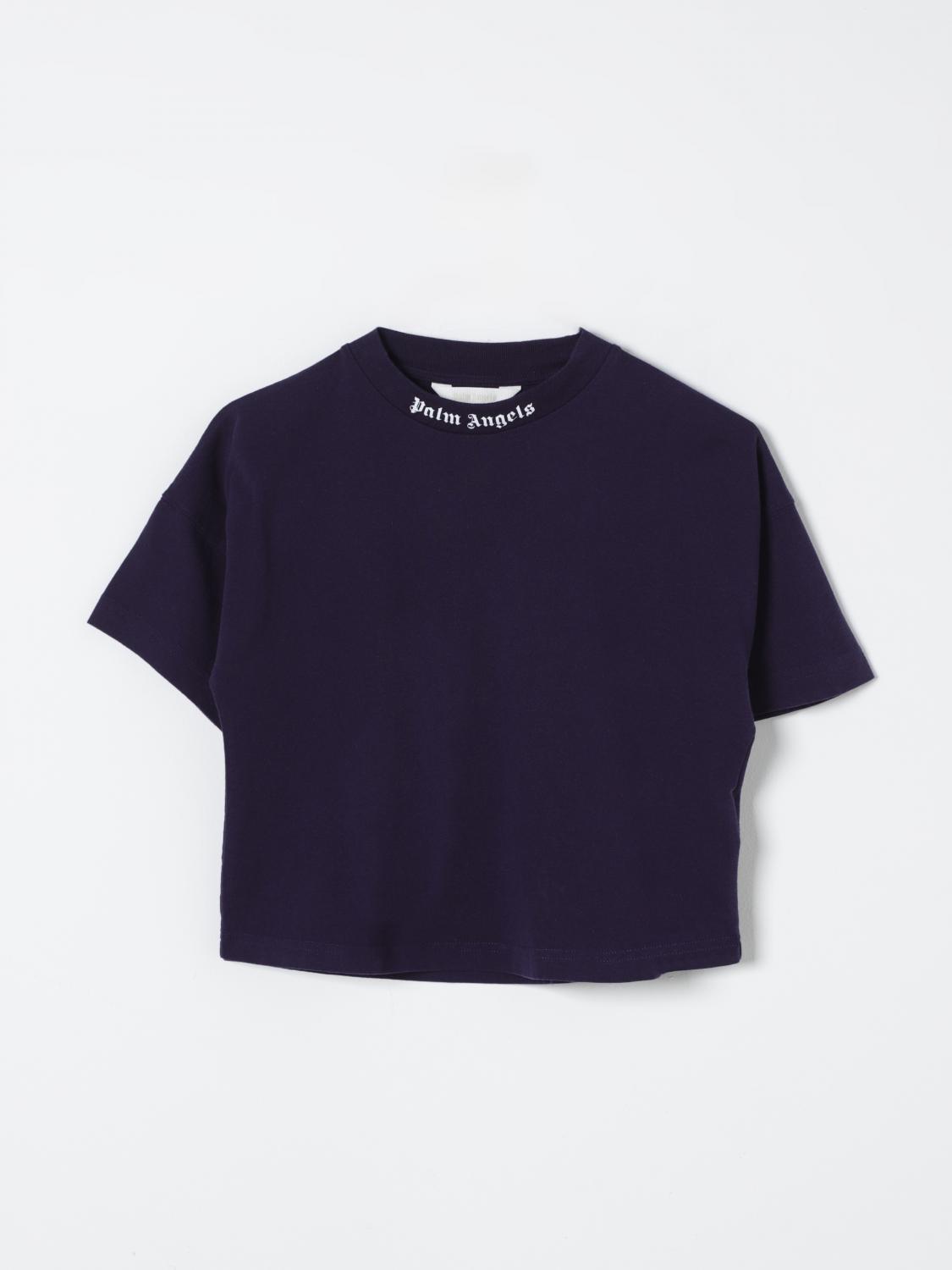 PALM ANGELS T-SHIRT: T-shirt enfant Palm Angels Kids, Bleu Marine - Img 1
