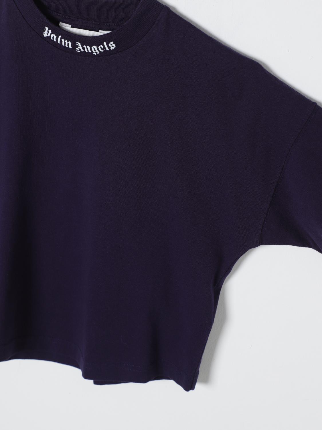 PALM ANGELS T-SHIRT: T-shirt enfant Palm Angels Kids, Bleu Marine - Img 3
