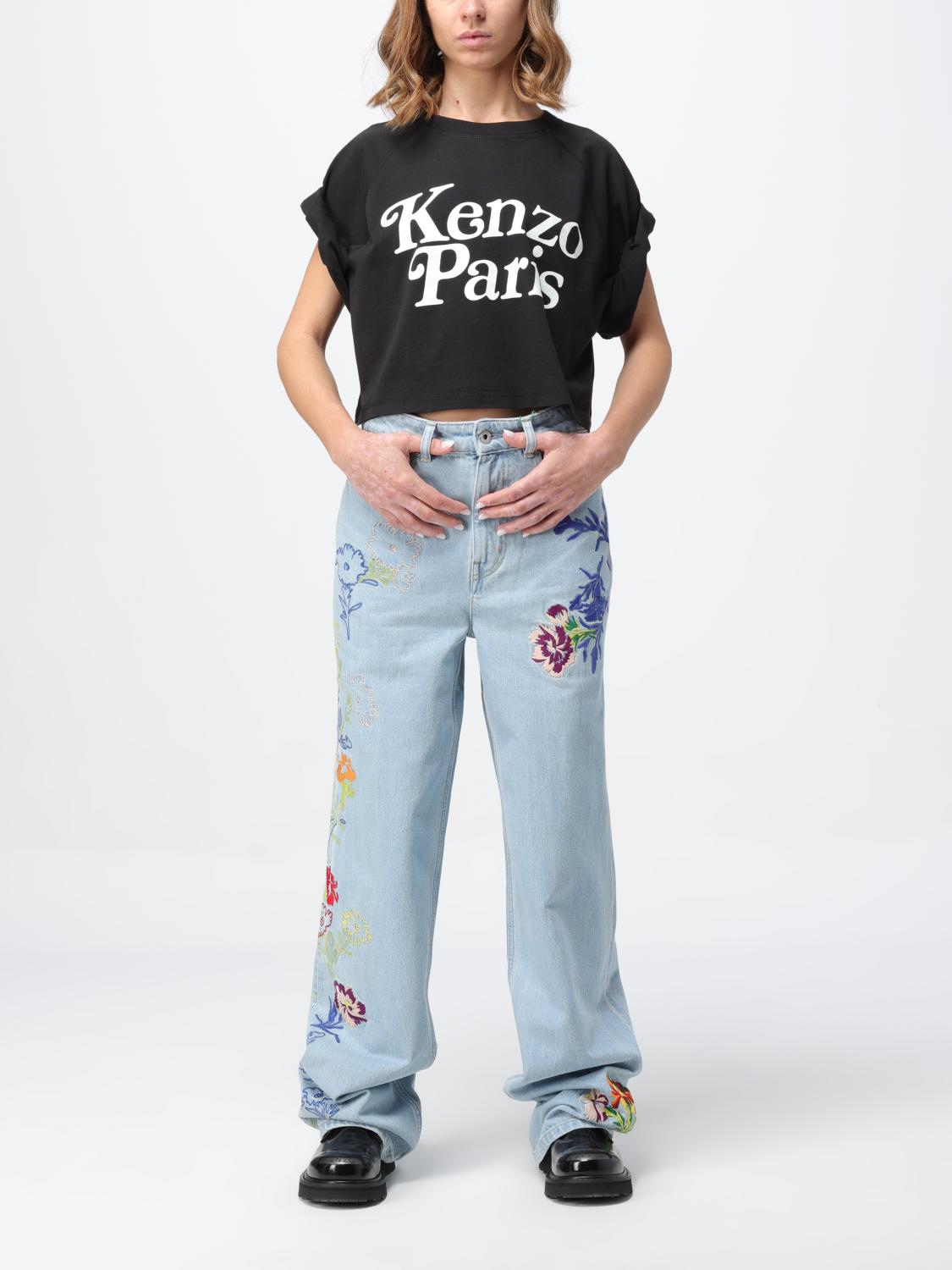 Kenzo Jeans woman - Stone Washed | FE52DP2226B4 | GIGLIO.COM