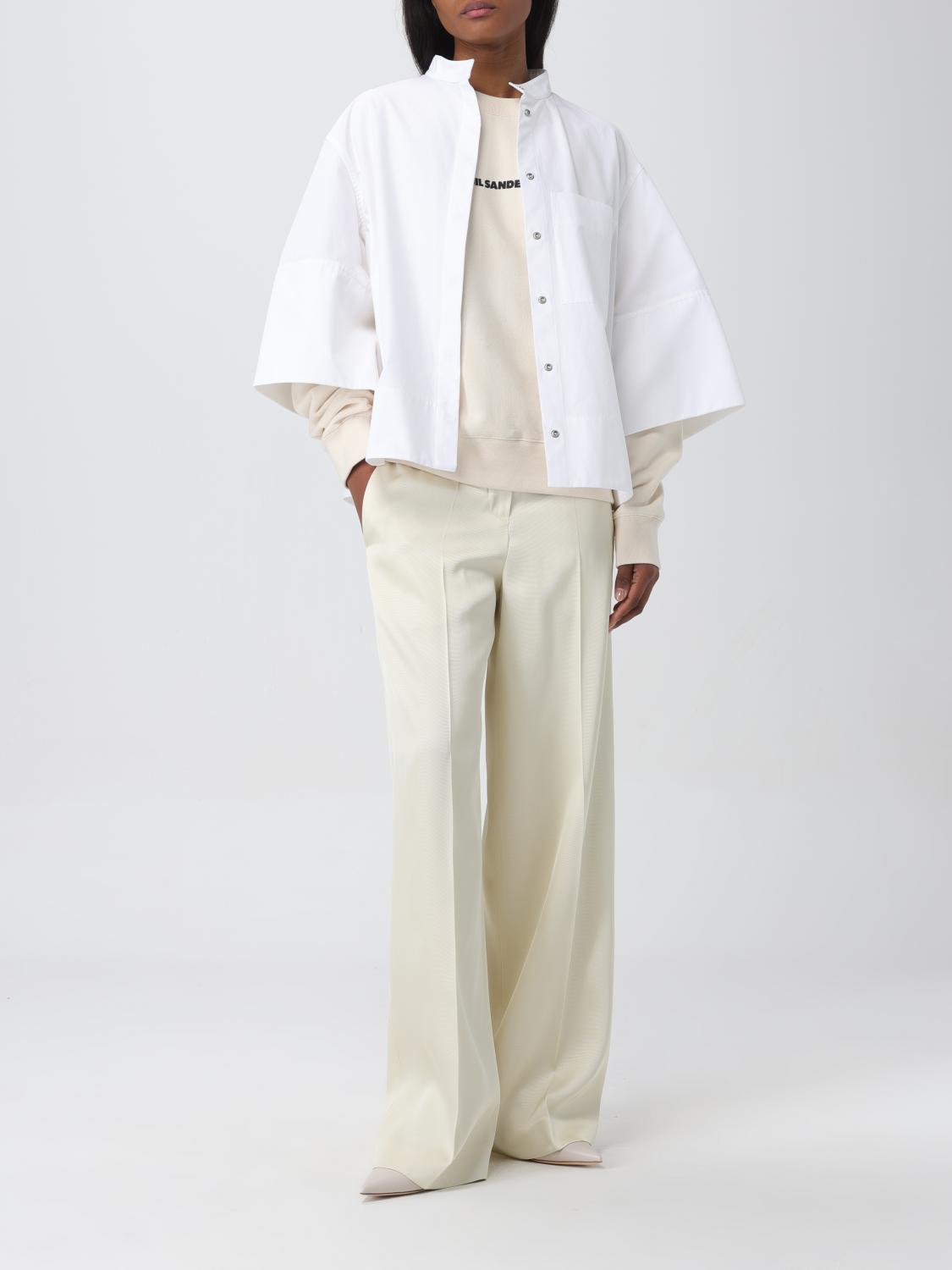 Jil Sander Trousers woman - Natural | J01KA0130J65112 | GIGLIO.COM