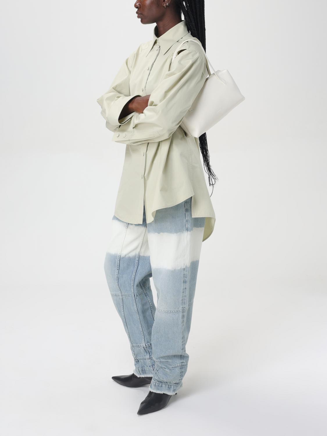 JIL SANDER BORSA A SPALLA: Borsa Goji Pillow Jil Sander in pelle nappata , Cipria - Img 2