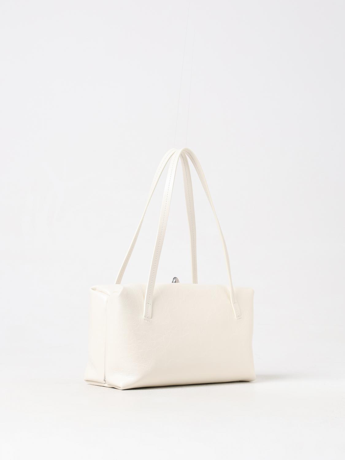 JIL SANDER BORSA A SPALLA: Borsa Goji Pillow Jil Sander in pelle nappata , Cipria - Img 3