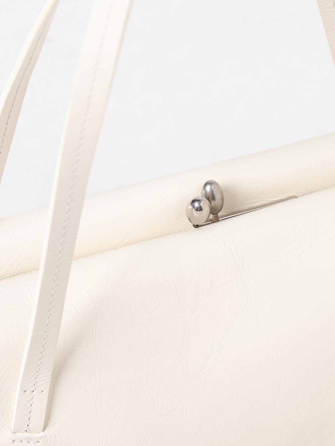 JIL SANDER BORSA A SPALLA: Borsa Goji Pillow Jil Sander in pelle nappata , Cipria - Img 4