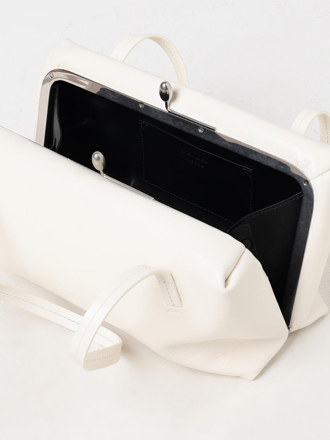 JIL SANDER BORSA A SPALLA: Borsa Goji Pillow Jil Sander in pelle nappata , Cipria - Img 5