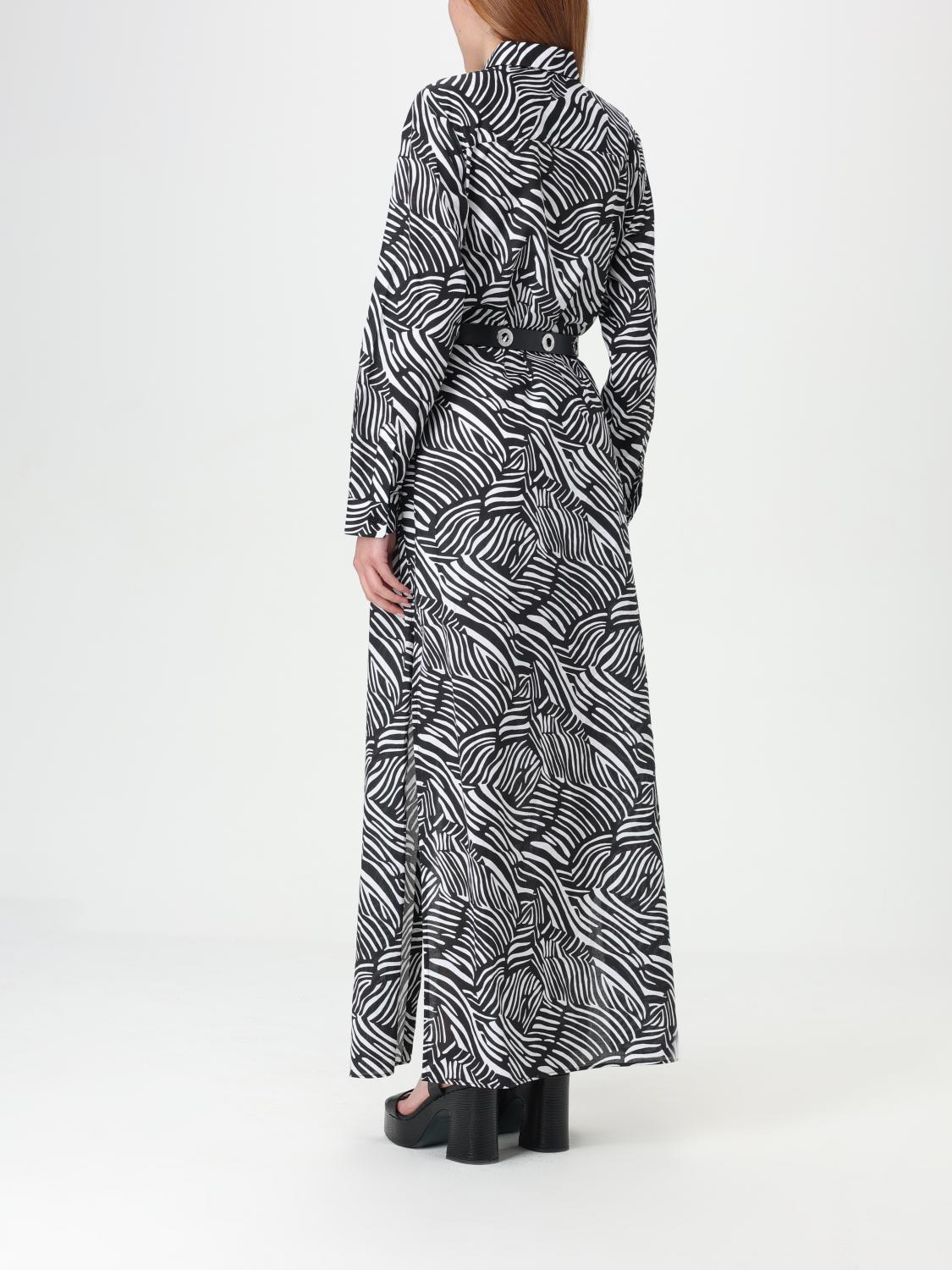 michael kors black white dress Michael Kors Women's Leopard Dress Black MB98WLB781 S main image 1