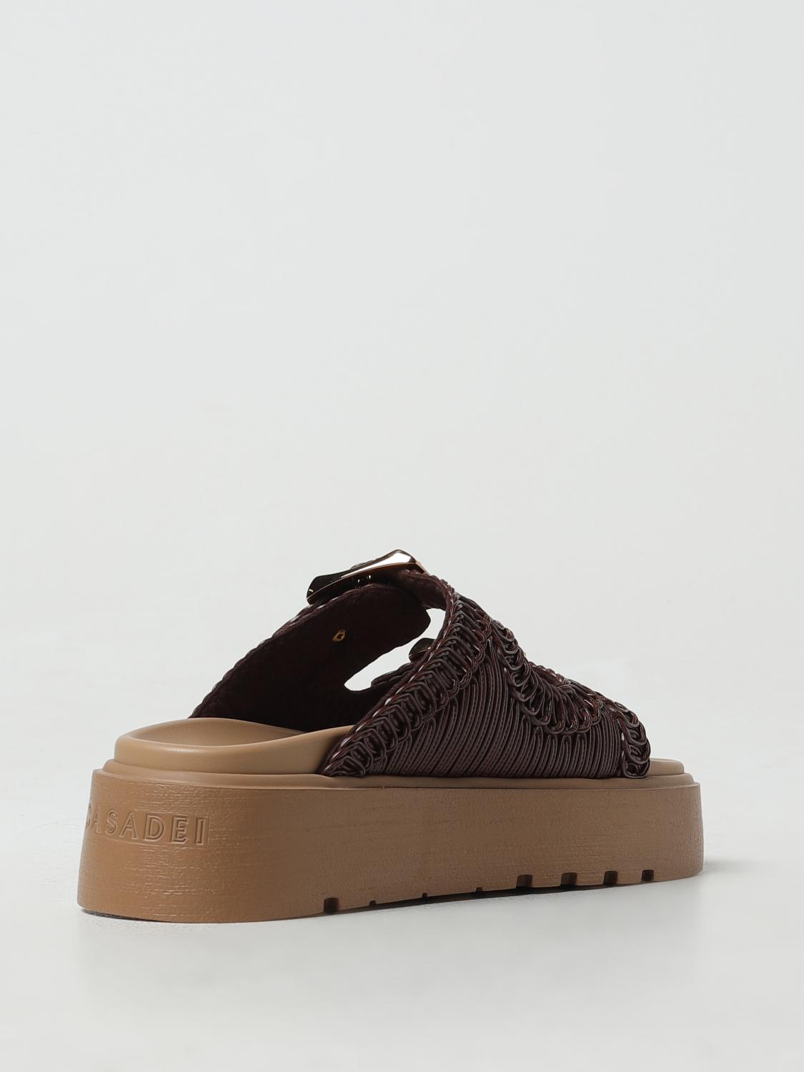 Casadei Birky Ale synthetic woven leather sandals - Brown