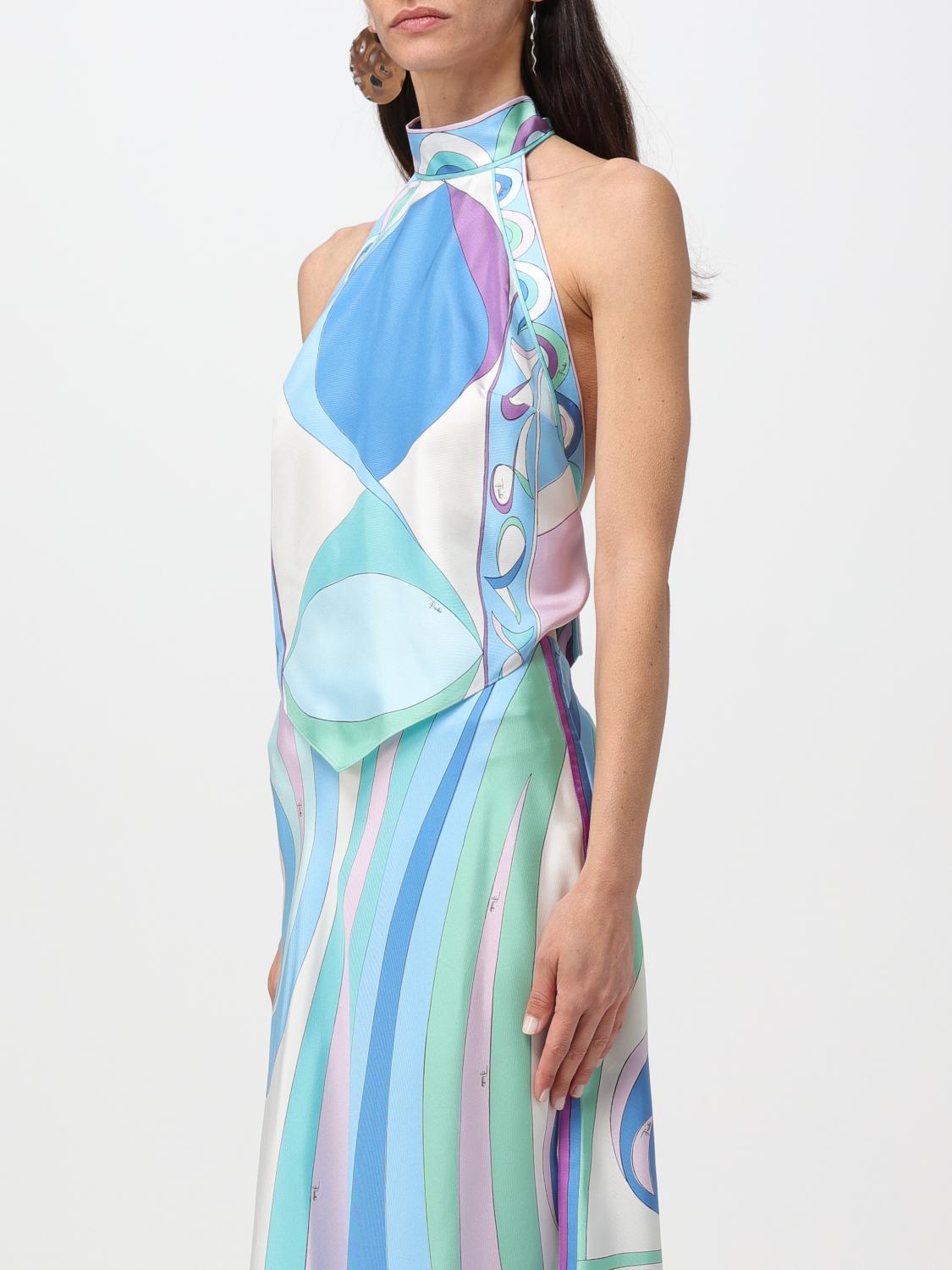 トップス pucci Pucci Top woman - Gnawed Blue | 4HRM034H781 | GIGLIO.COM