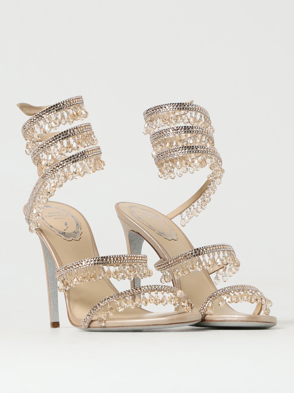 RENE CAOVILLA: Shoes woman - Champagne | Rene Caovilla heeled 
