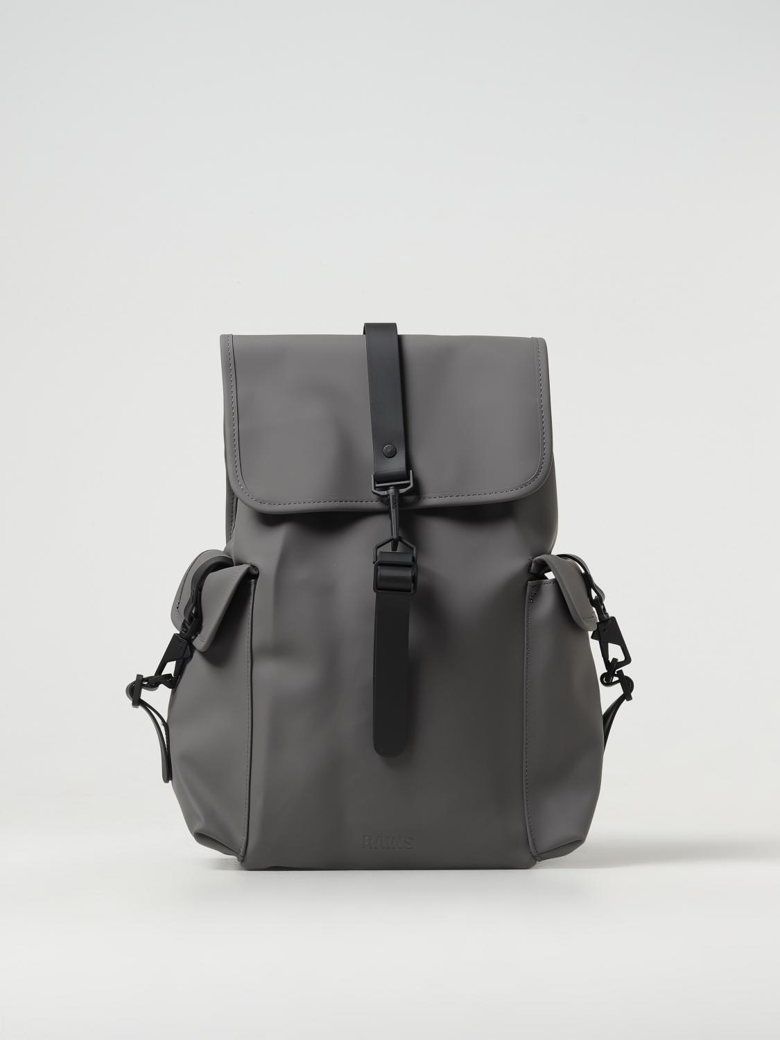 RAINS ZAINO: Zaino Rucksack Cargo Rains in tessuto gommato, Grigio - Img 1