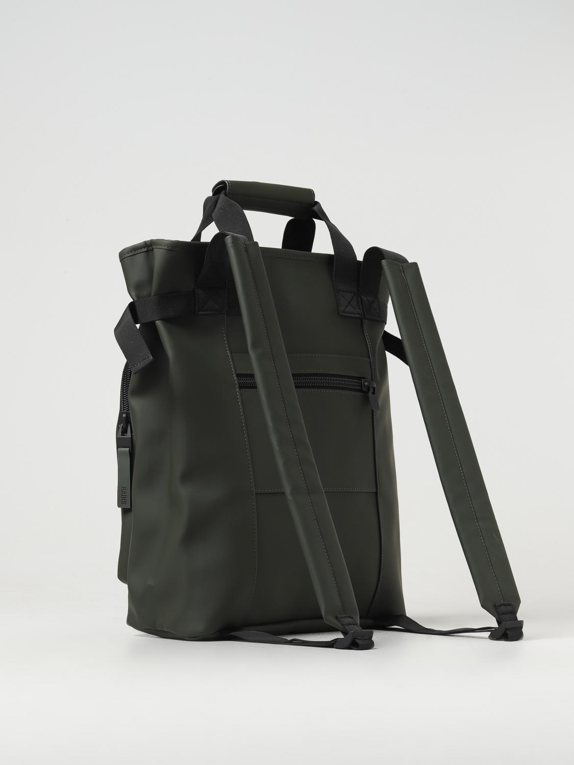 RAINS ZAINO: Zaino Tote Texel Rains in tessuto gommato, Militare - Img 2