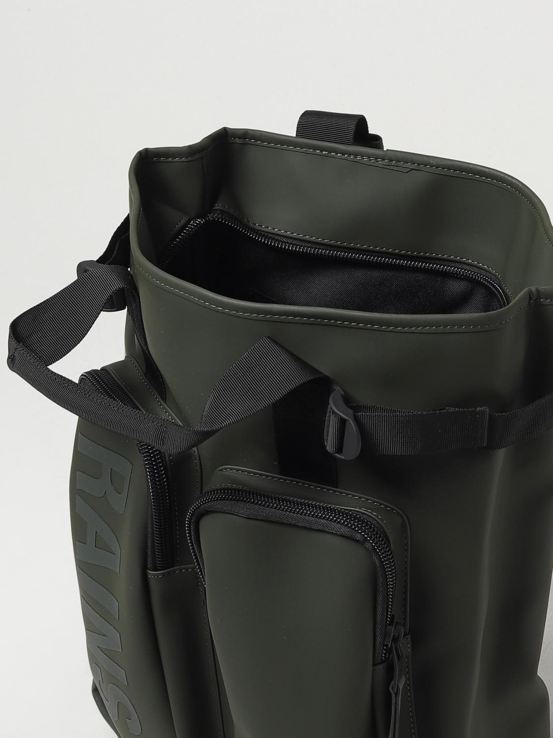 RAINS ZAINO: Zaino Tote Texel Rains in tessuto gommato, Militare - Img 4
