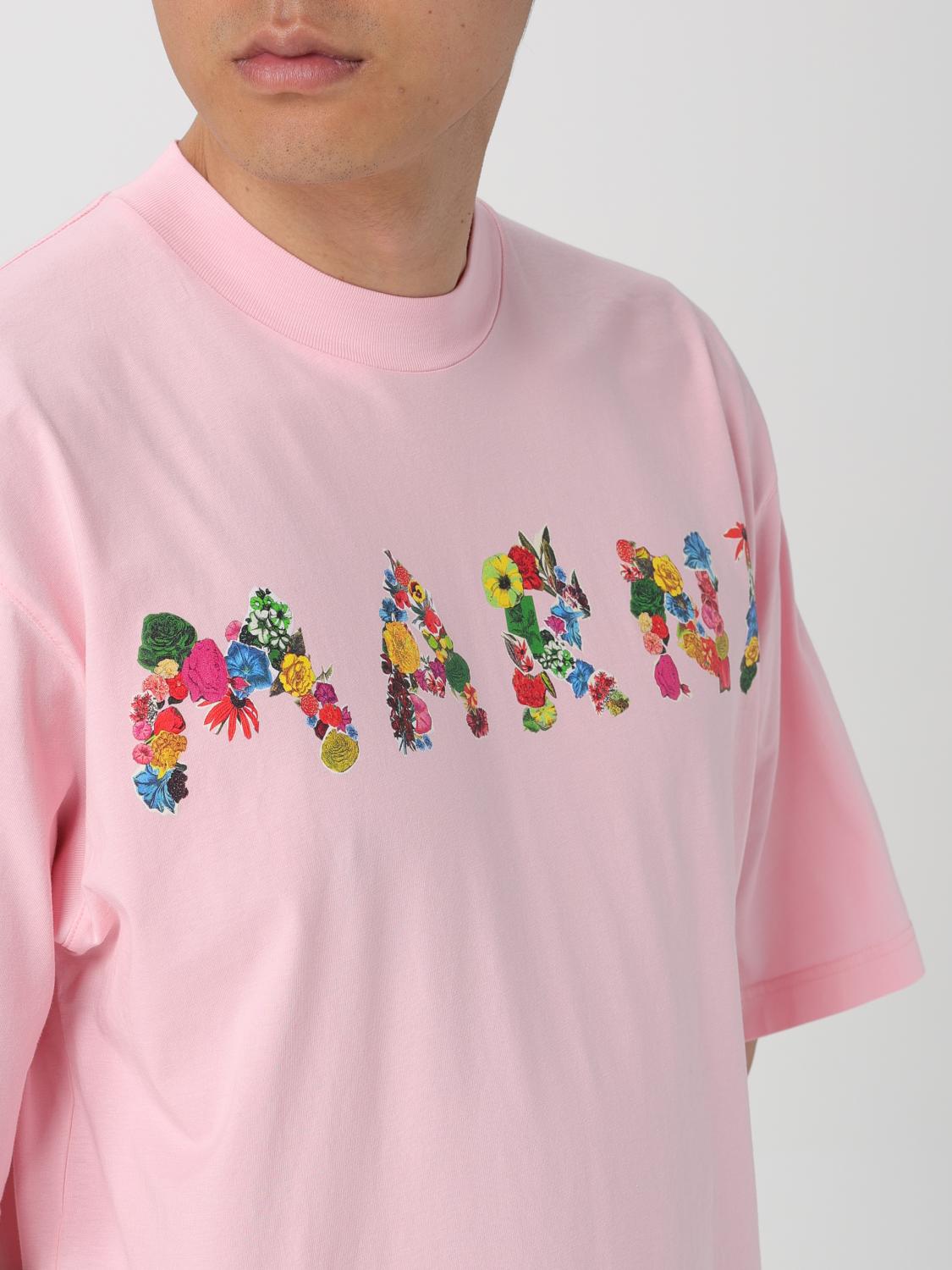 ■MARNI■ Logo Short Sleeve T-Shirt Pink Candy HUMU0223P1USC Marni T-SHIRT Pink | BSTN Store