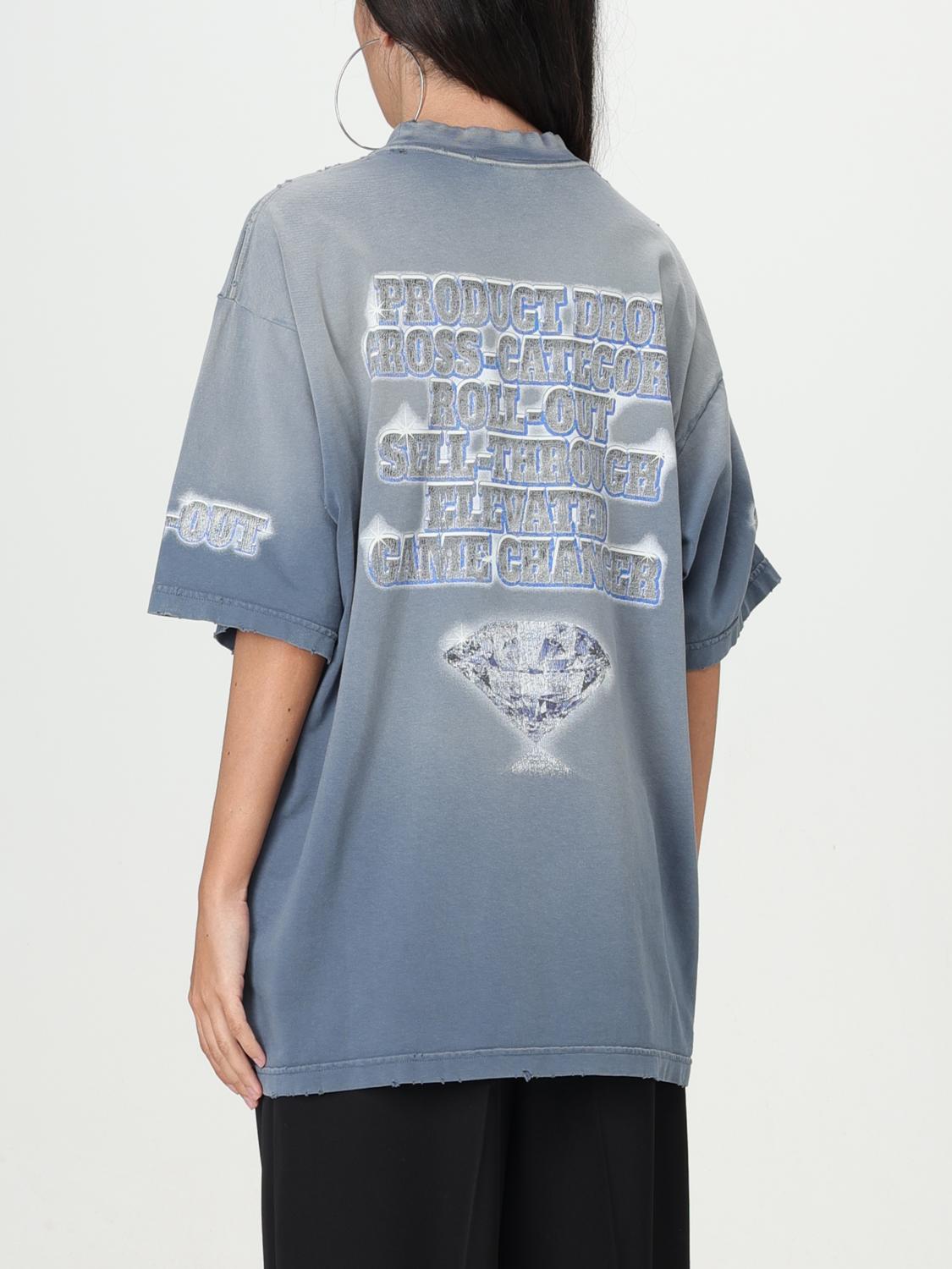 バレンシアガ BALENCIAGA 764235 TQVE8 UNISEX Balenciaga men's t-shirt - Denim | 764235 TQVE8 | GIGLIO.COM