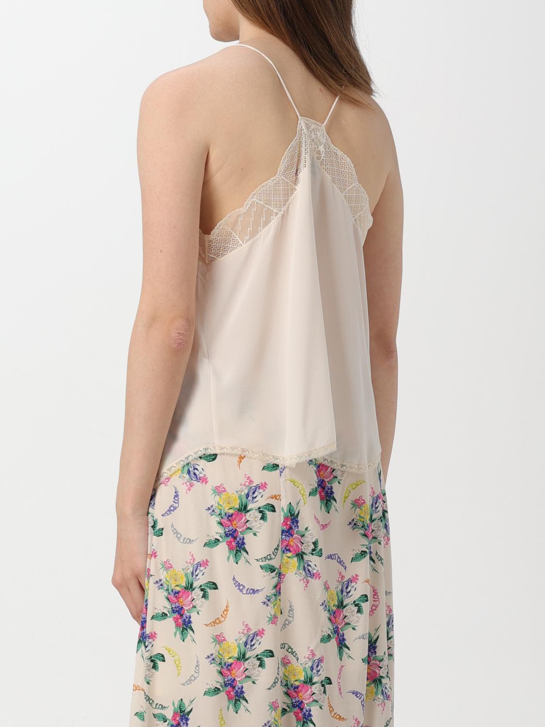 ZADIG & VOLTAIRE TUA DOBBY FLOWER TOP