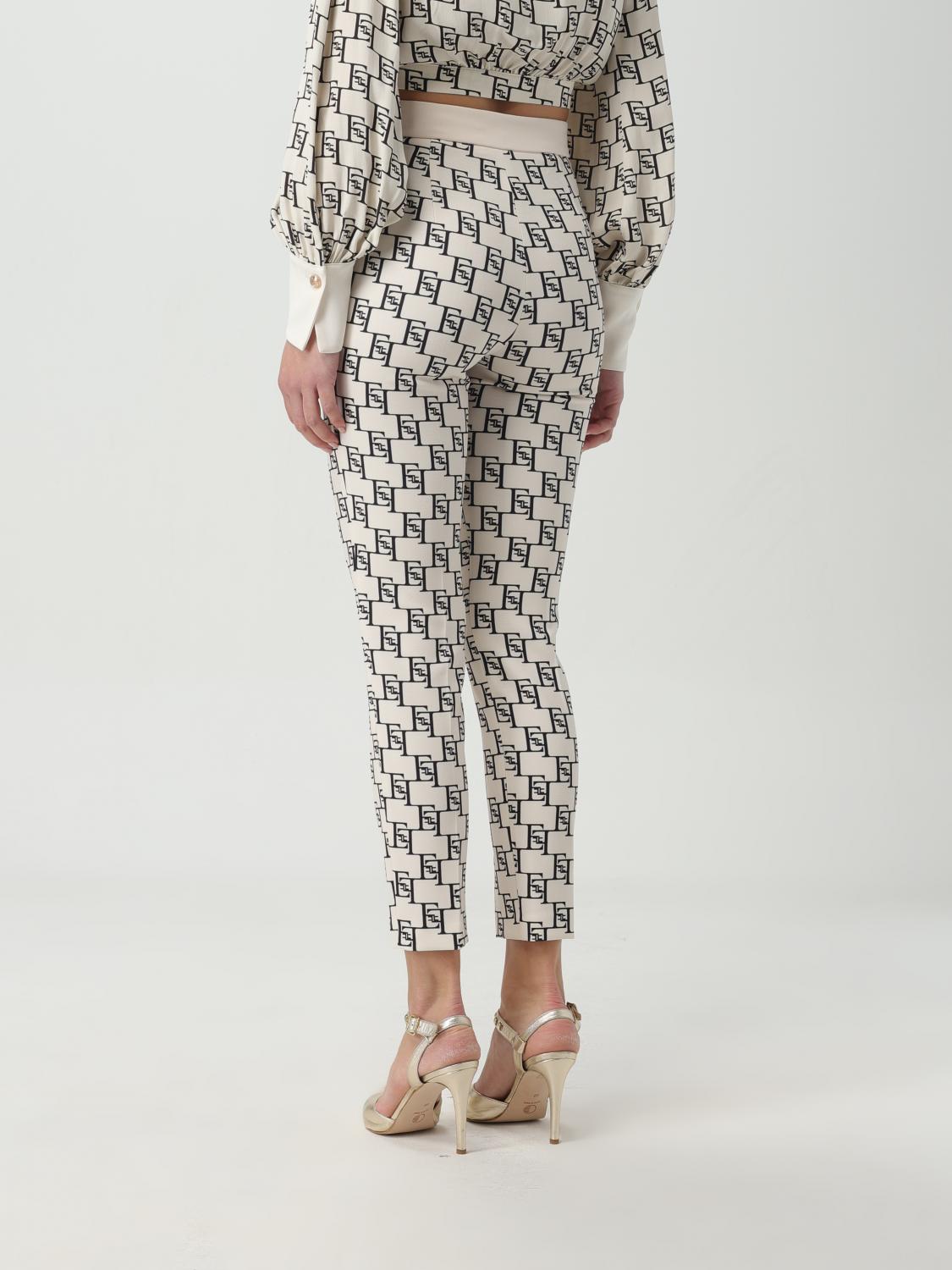 ELISABETTA FRANCHI PANTALONES: Pantalón mujer Elisabetta Franchi, Nata - Img 2