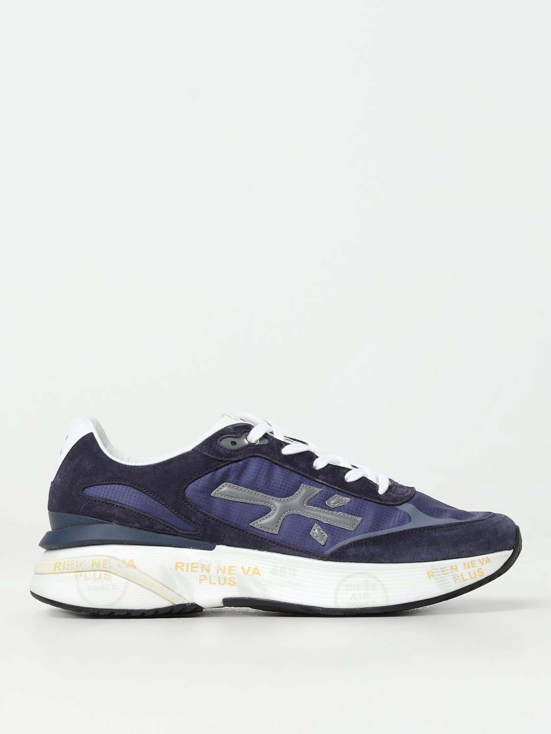 PREMIATA SNEAKERS: Sneakers Moerun Premiata in camoscio e mesh , Blue - Img 1