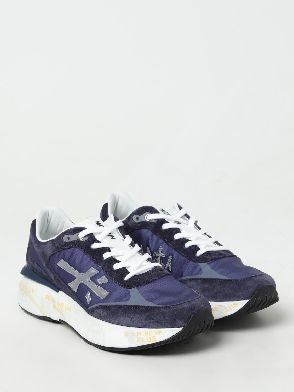 PREMIATA SNEAKERS: Sneakers Moerun Premiata in camoscio e mesh , Blue - Img 2
