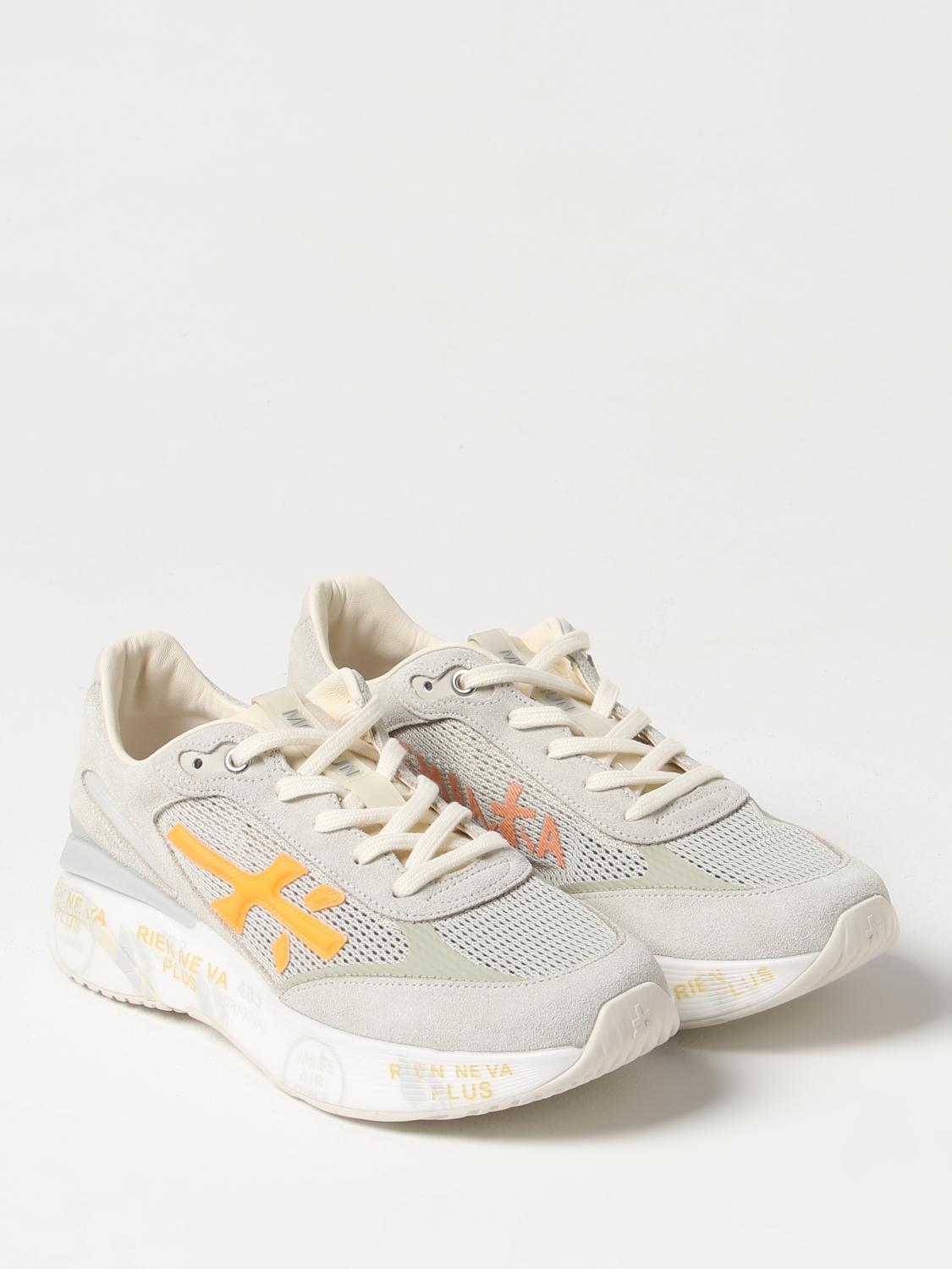 PREMIATA BASKETS: Baskets Moerun Premiata en daim et mesh, Beige - Img 2