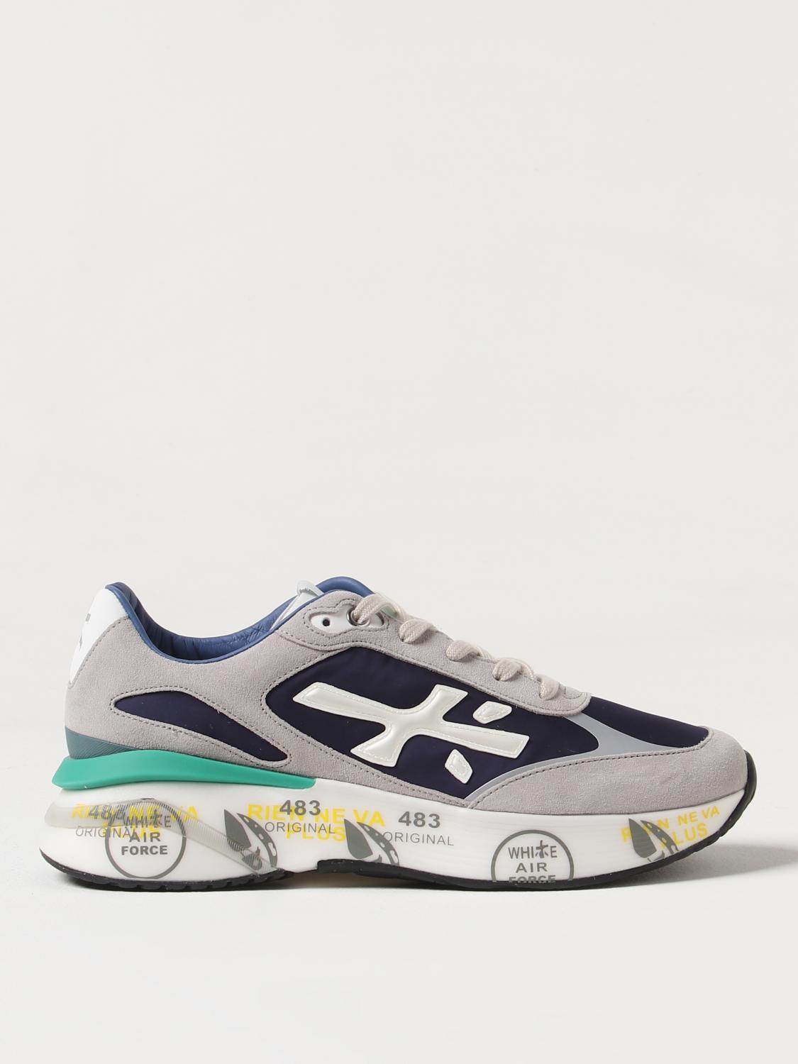PREMIATA BASKETS: Baskets Moerun Premiata en daim et mesh, Gris 1 - Img 1