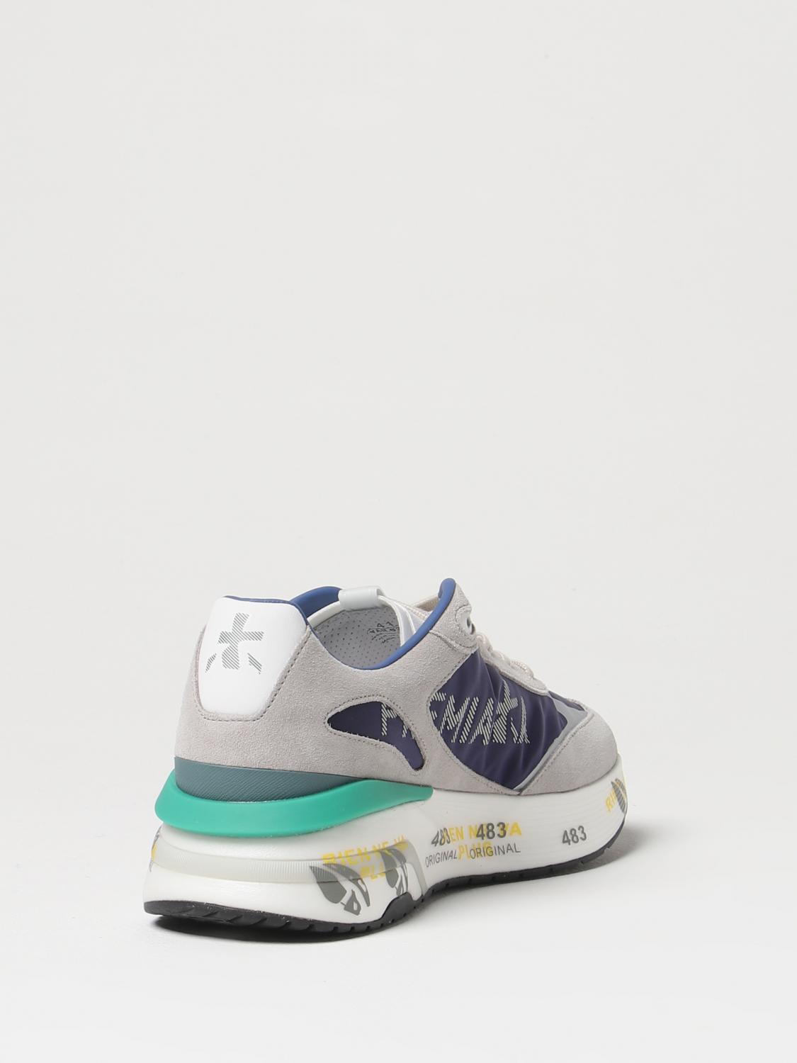 PREMIATA BASKETS: Baskets Moerun Premiata en daim et mesh, Gris 1 - Img 3