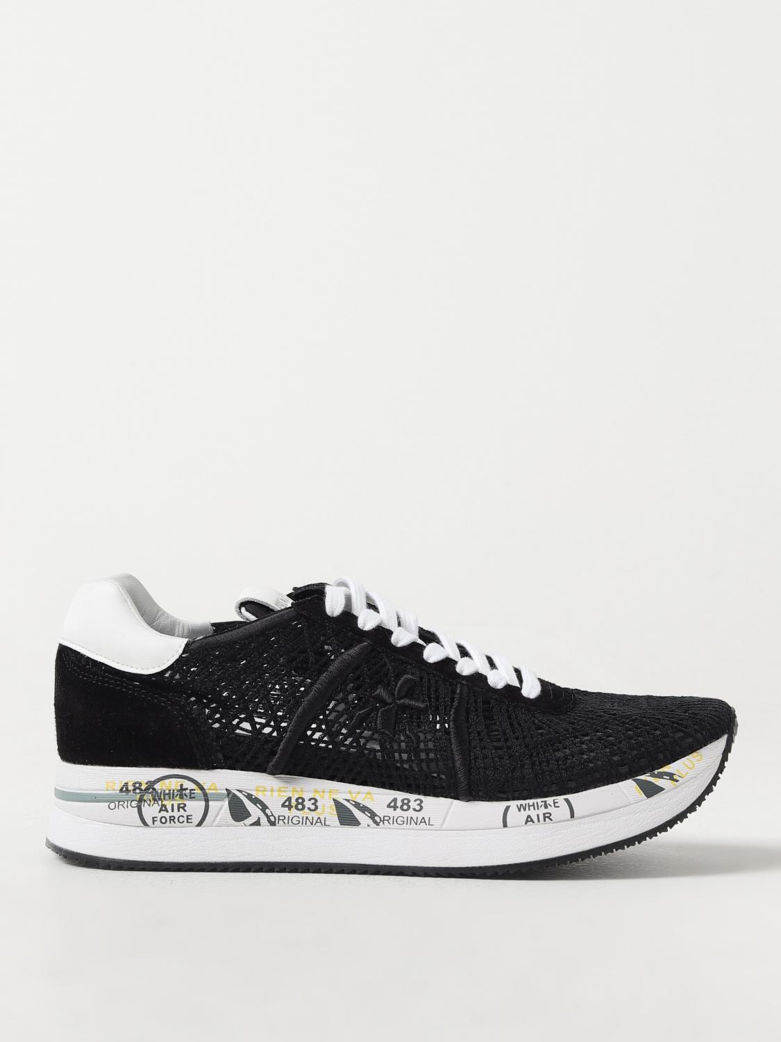 PREMIATA SNEAKERS: Sneakers Conny Var Premiata in pelle traforata, Nero - Img 1