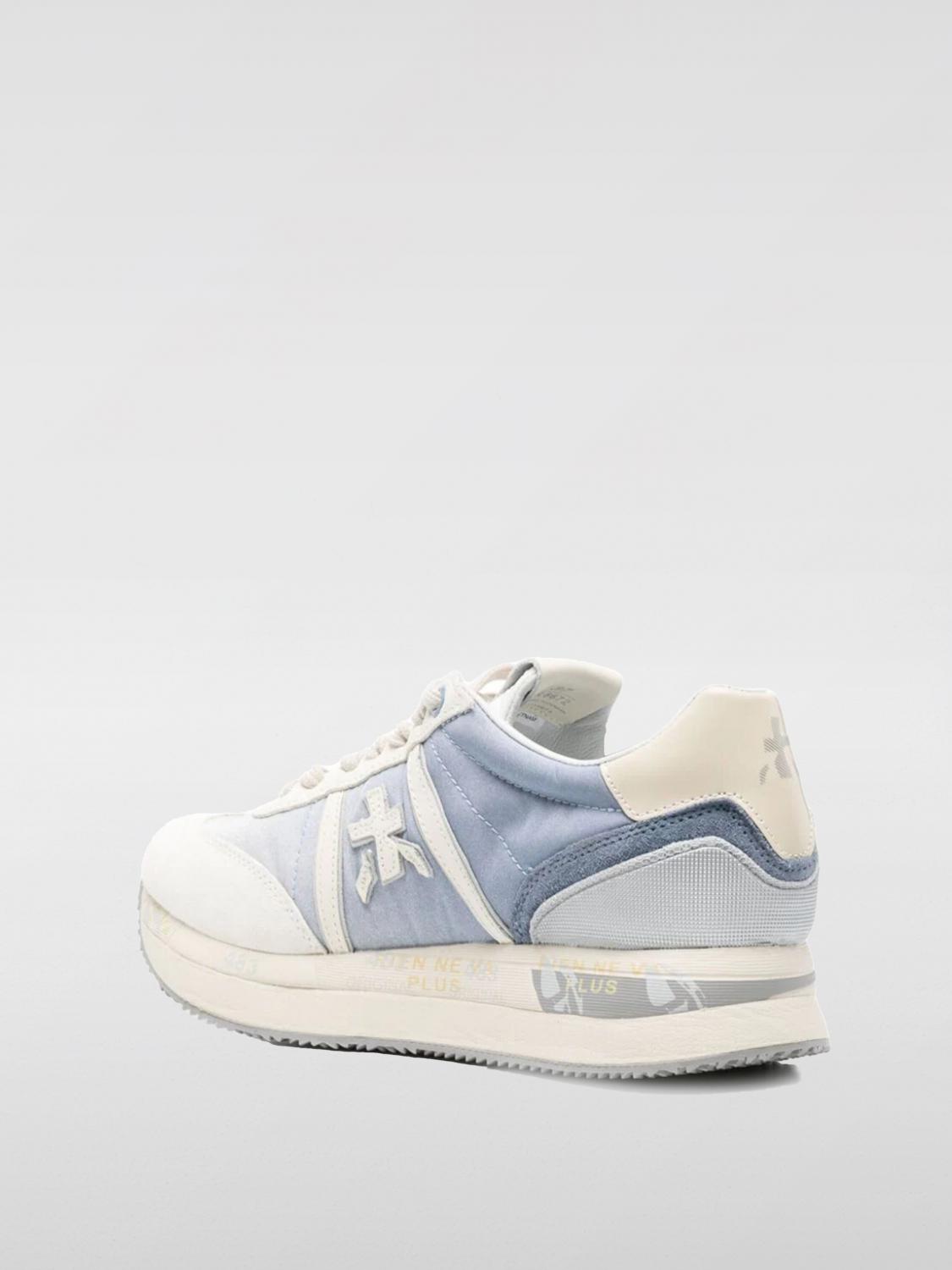 PREMIATA SNEAKERS: Sneakers Conny Var Premiata in pelle traforata, Blue - Img 3