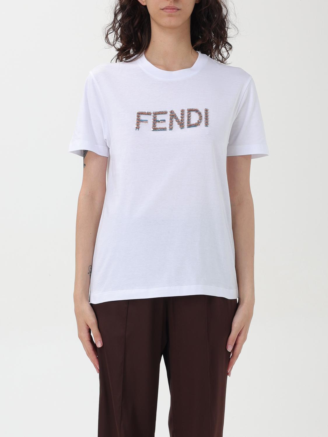 FENDI T shirt femme Blanc T Shirt Fendi FS7254 AS8G en ligne sur GIGLIO.COM