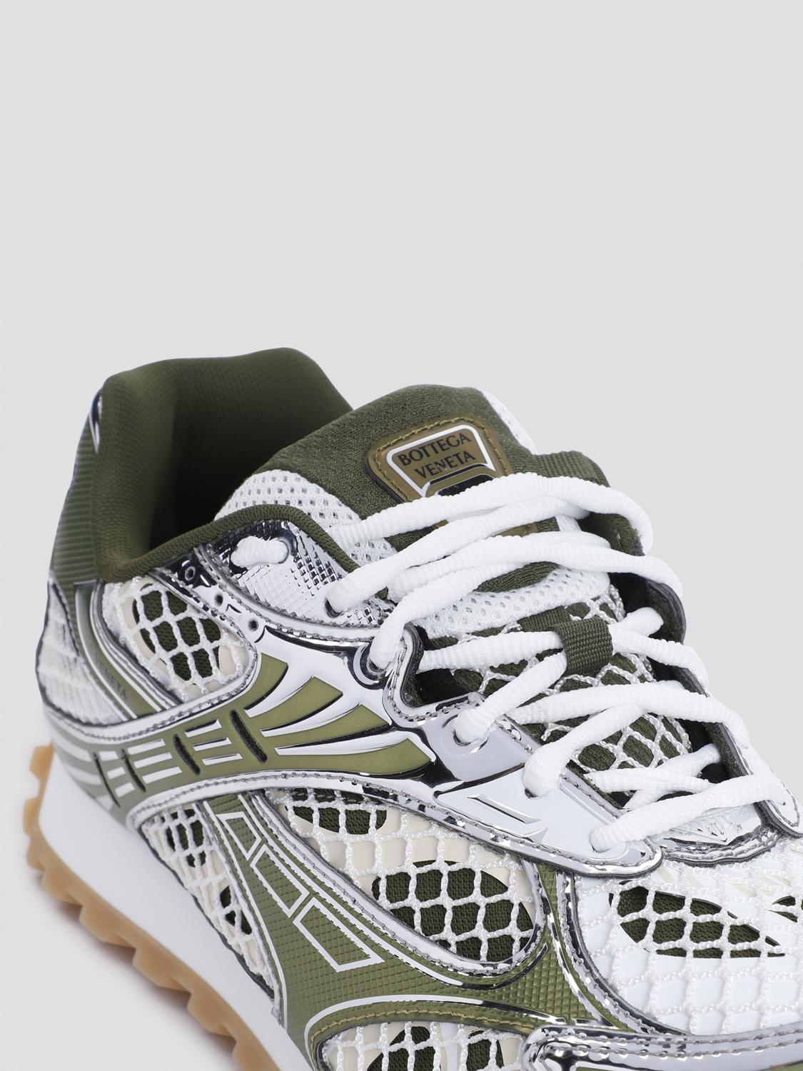 BOTTEGA VENETA SNEAKERS: Sneakers Orbit Bottega Veneta in mesh e gomma laminata, Verde - Img 4
