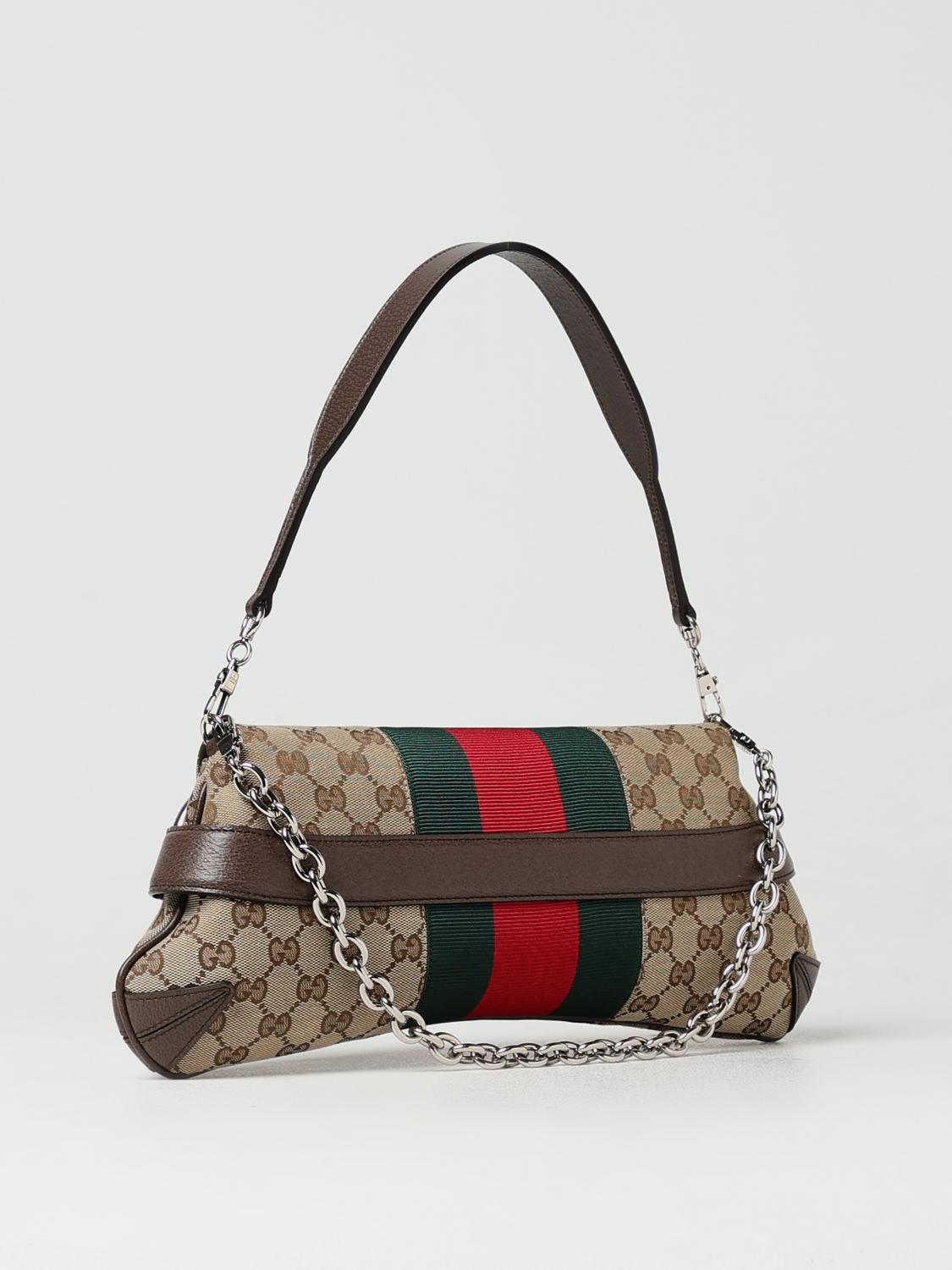 GUCCI BOLSO DE HOMBRO: Bolso de hombro mujer Gucci, Marrón Oscuro - Img 3