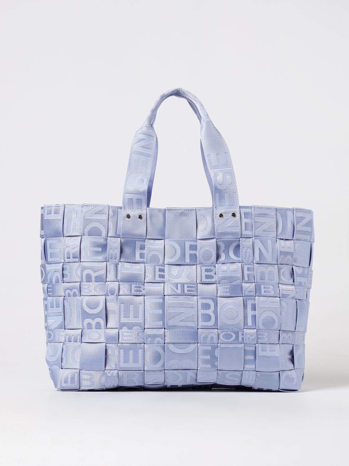 BORBONESE BORSA A SPALLA: Borsa a spalla donna Borbonese, Celeste - Img 1