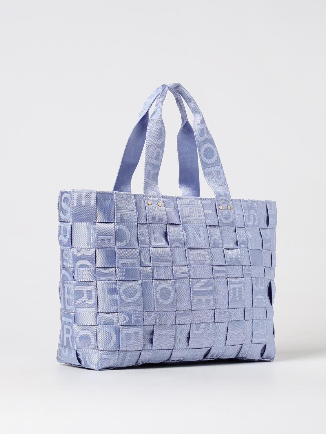 BORBONESE BORSA A SPALLA: Borsa a spalla donna Borbonese, Celeste - Img 2