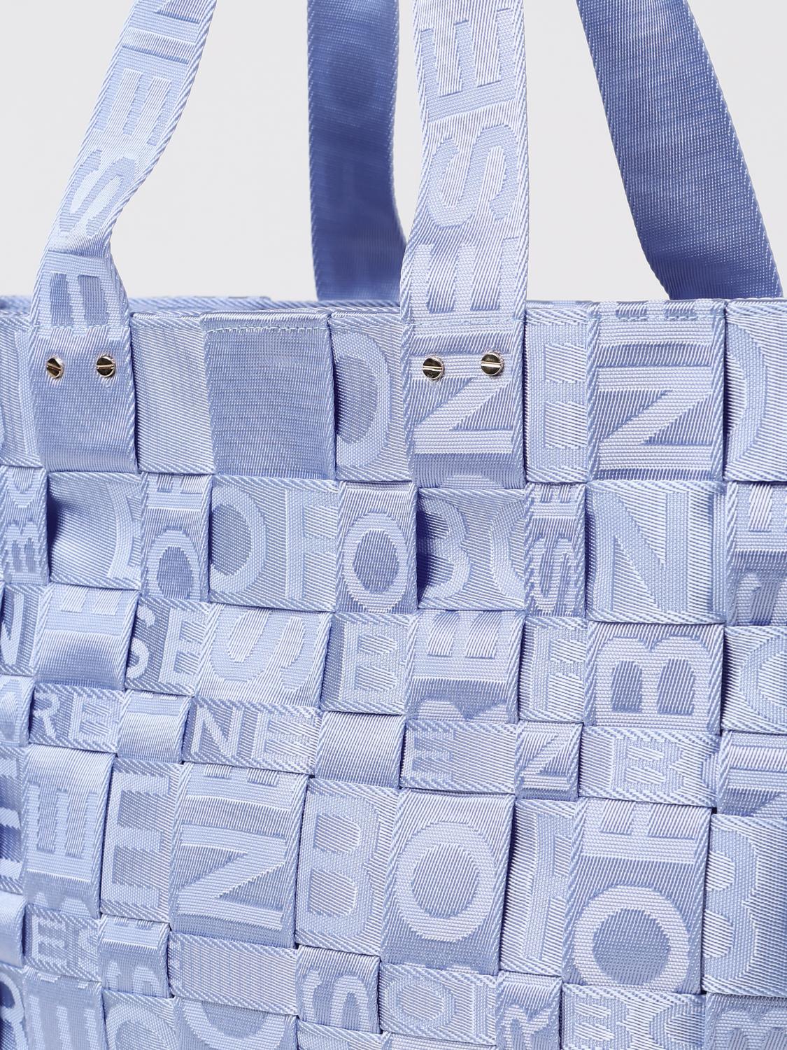 BORBONESE BORSA A SPALLA: Borsa a spalla donna Borbonese, Celeste - Img 3