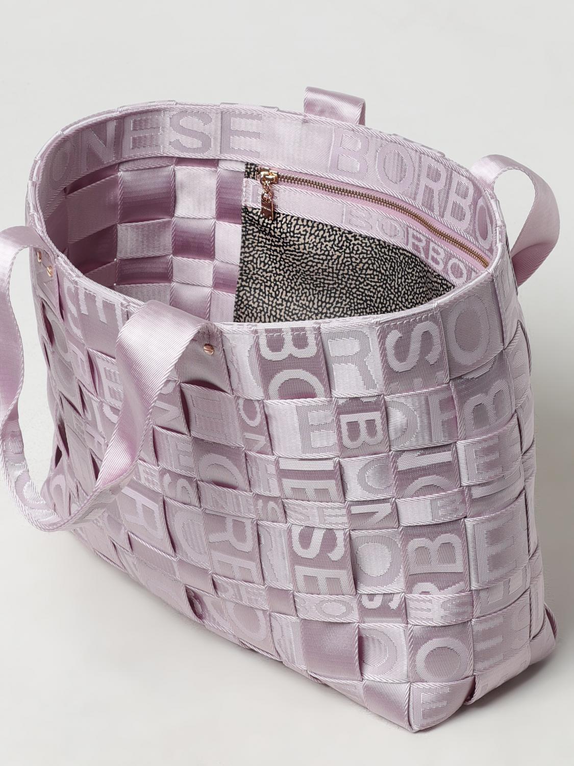 BORBONESE BORSA A SPALLA: Borsa a spalla donna Borbonese, Lilla - Img 3