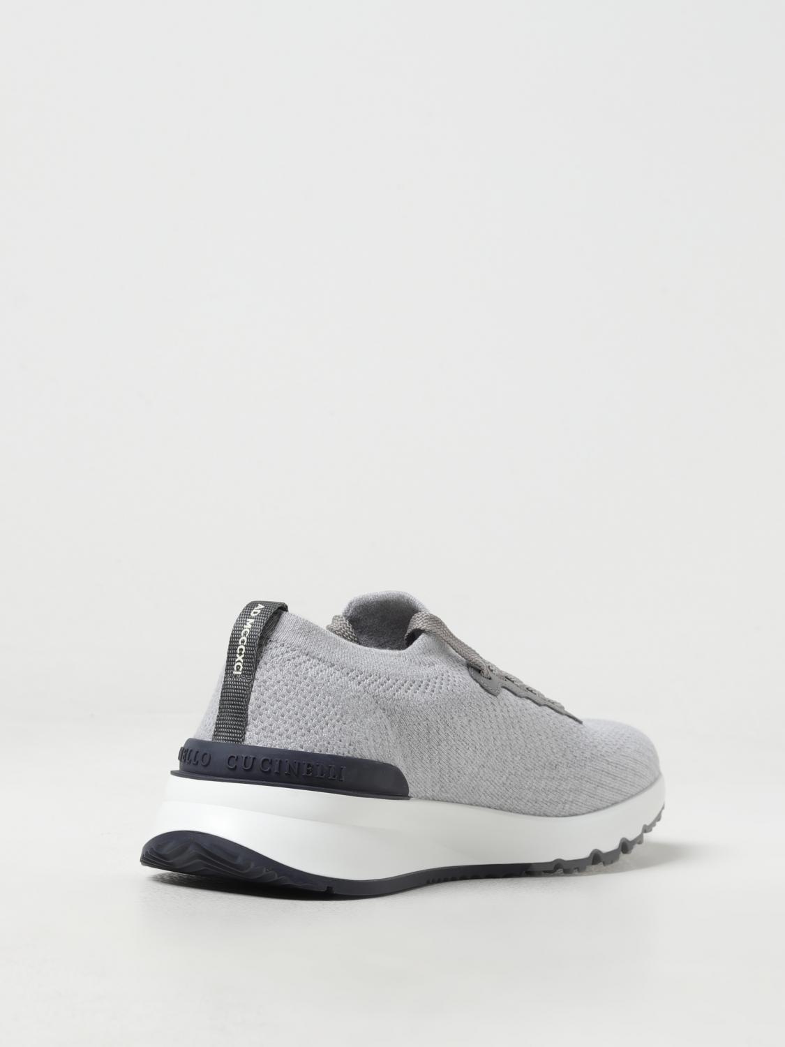 BRUNELLO CUCINELLI SNEAKERS: Brunello Cucinelli Knit Sneakers, Charcoal - Img 3