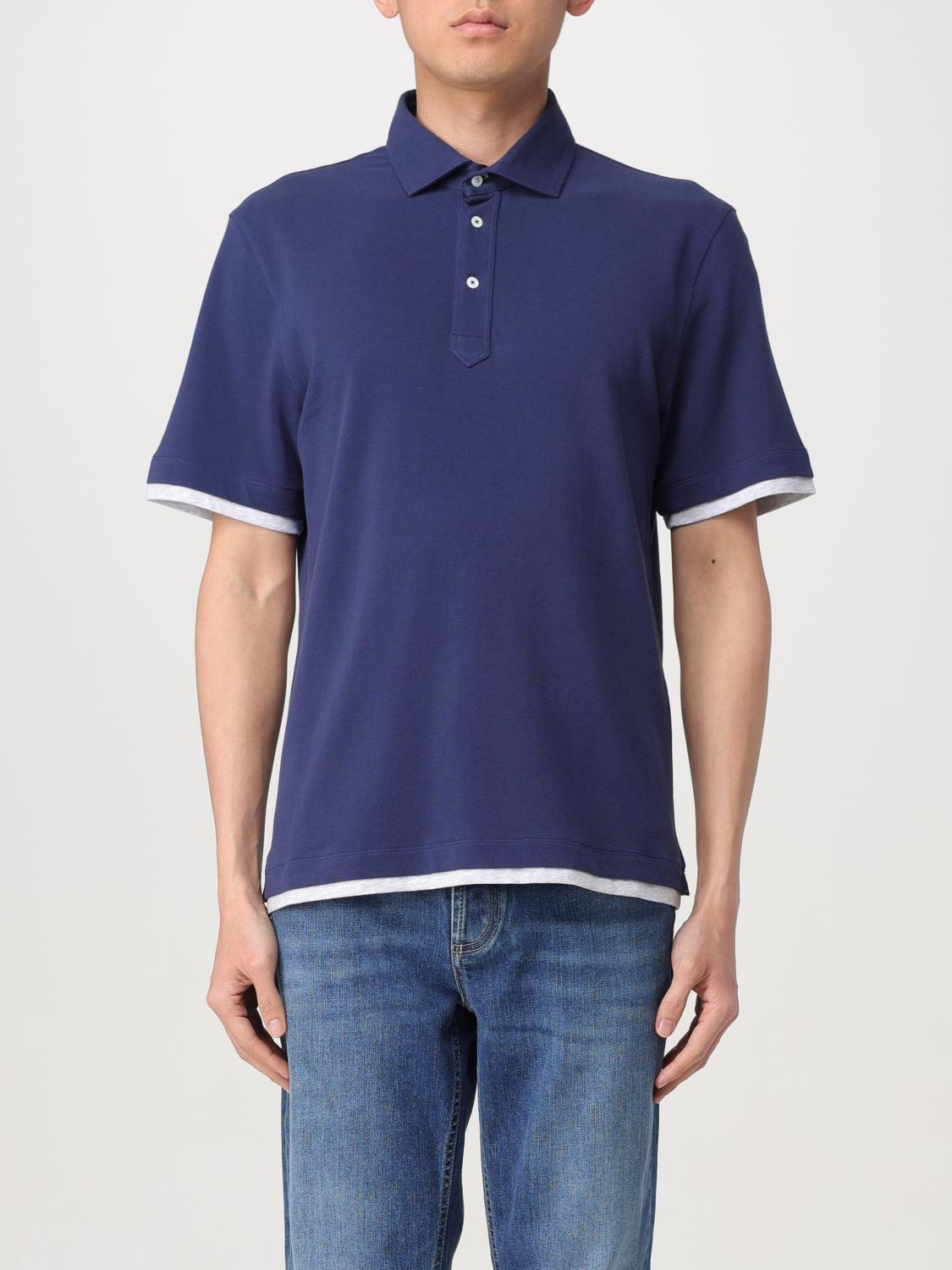 BRUNELLO CUCINELLI POLO: Polo hombre Brunello Cucinelli, Azul Oscuro - Img 1