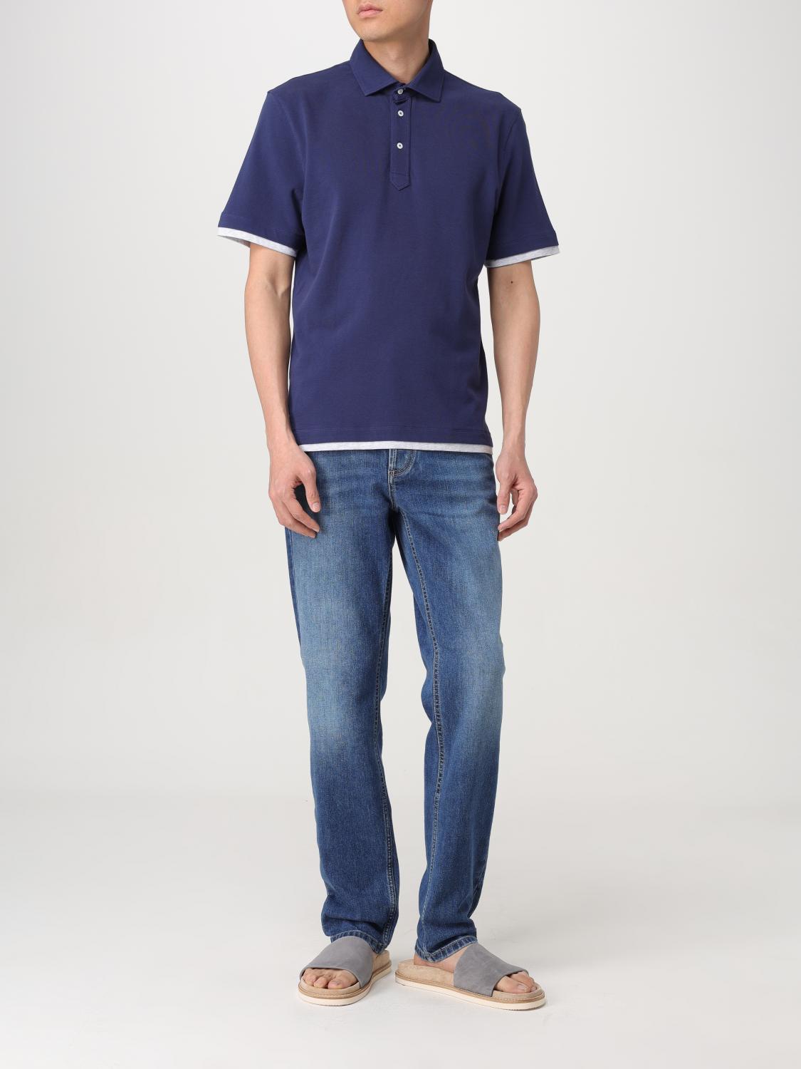 BRUNELLO CUCINELLI POLO: Polo hombre Brunello Cucinelli, Azul Oscuro - Img 2