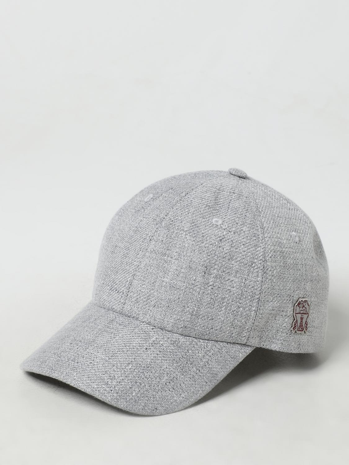 VIP【関税送料無料】希少 BRUNELLO CUCINELLI LIGHT GREY HAT Baseball cap with logo for Woman in Light Grey | Brunello