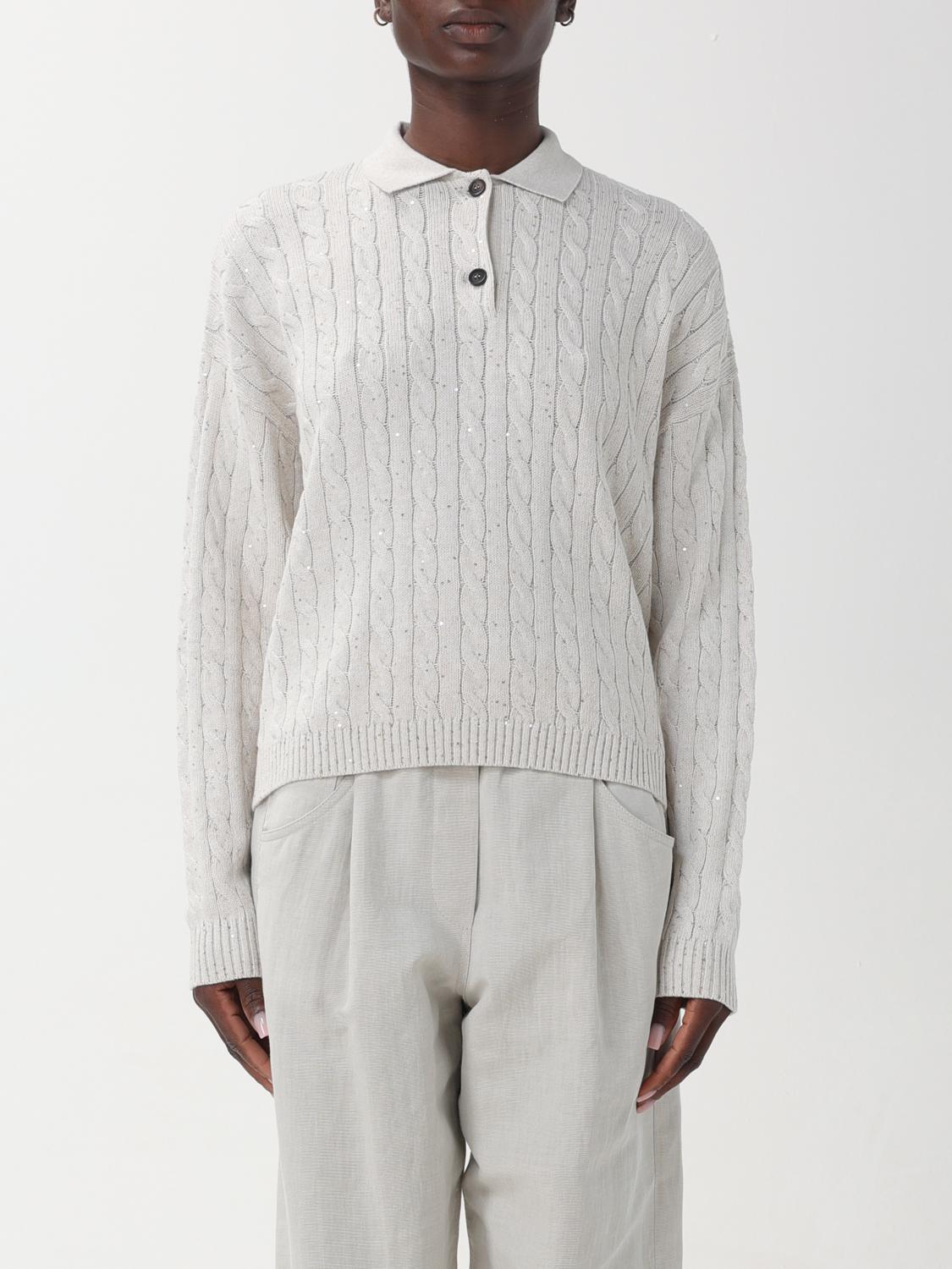 Brunello Cucinelli Sweater woman - Ivory | MDV797405 | GIGLIO.COM