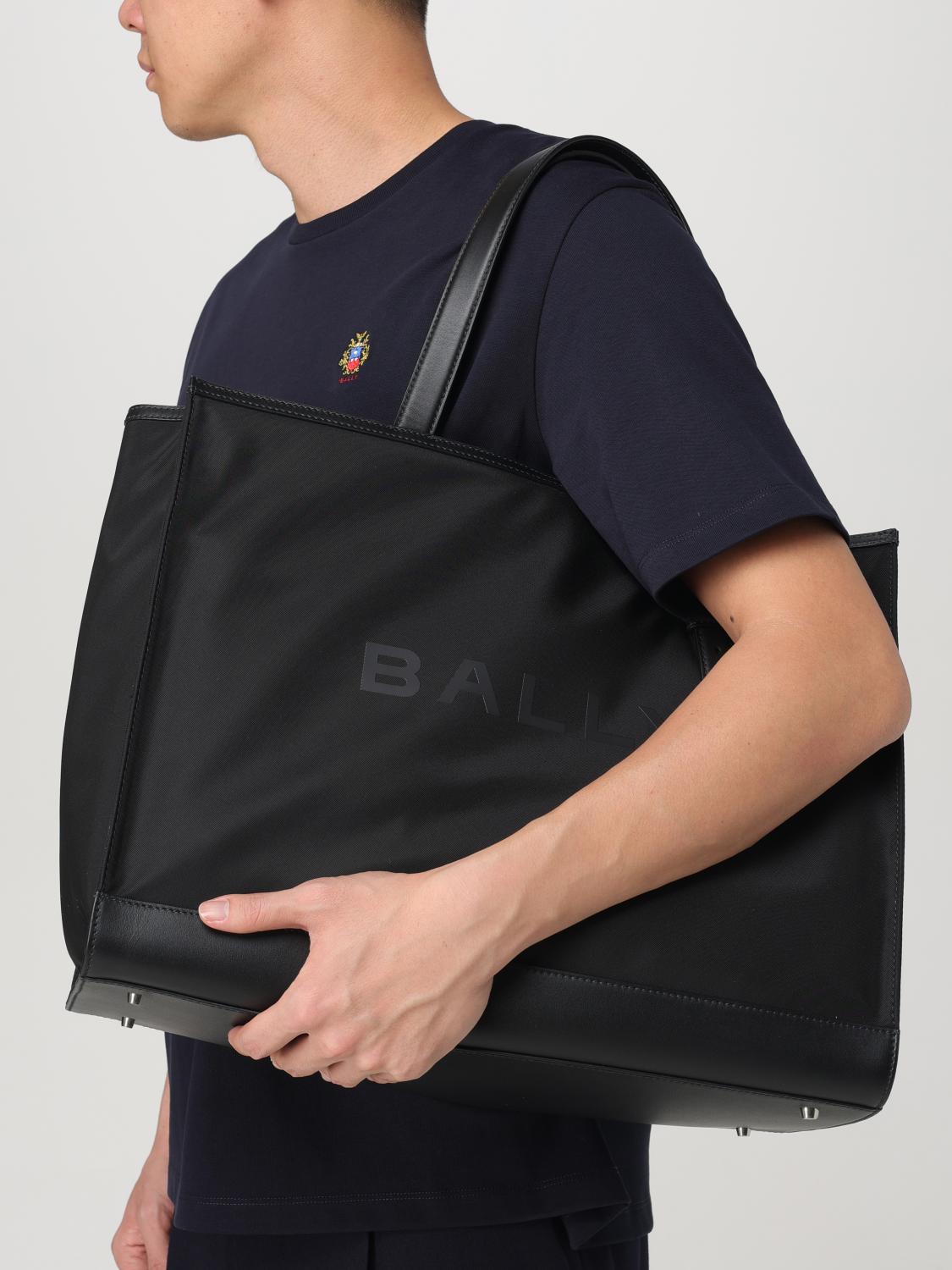 BALLY BORSA: Borsa Bally in nylon e pelle , Nero - Img 2