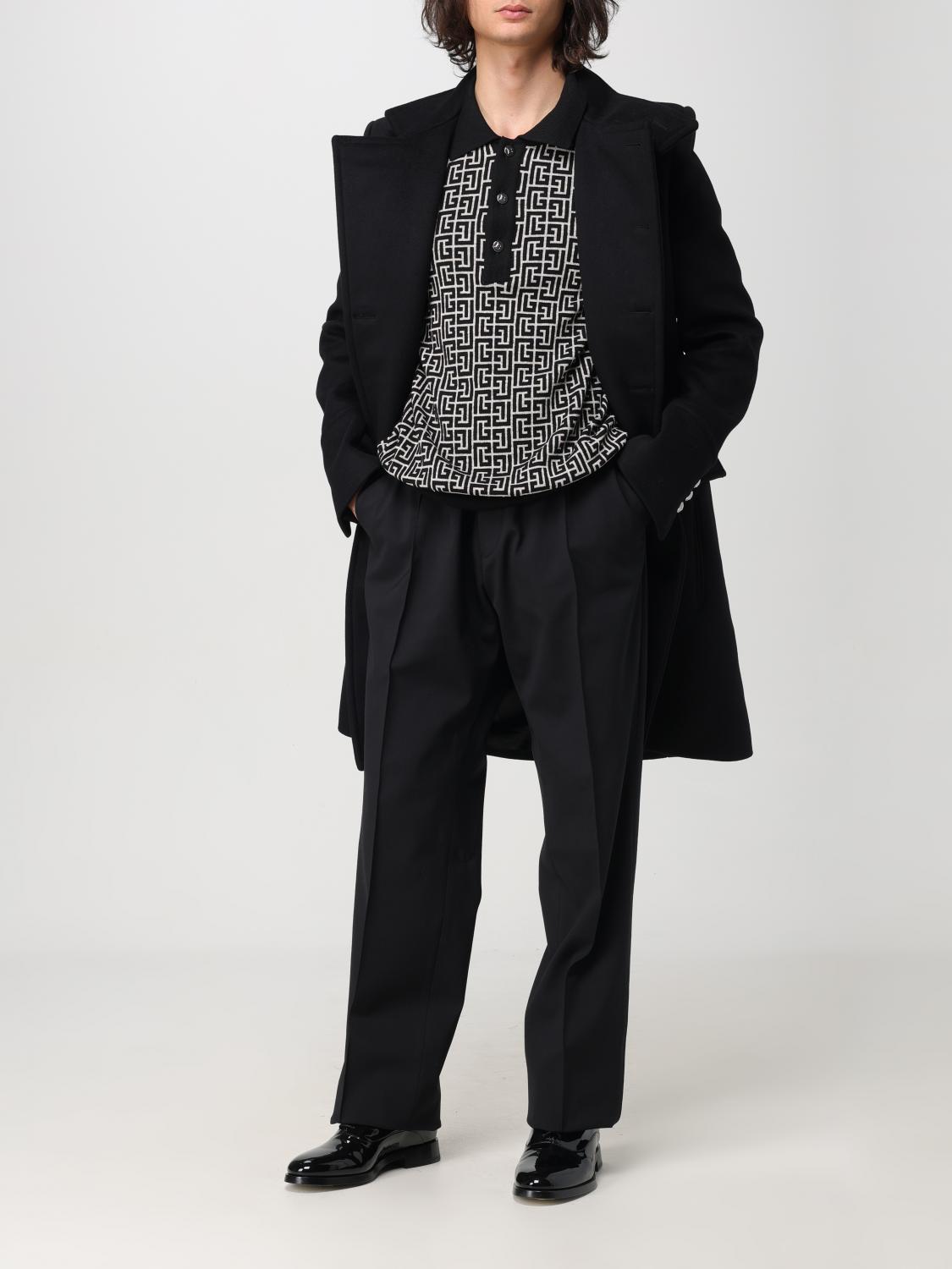 Balmain コート メンズ - ブラック | DH1UC005WB72 | GIGLIO.COM