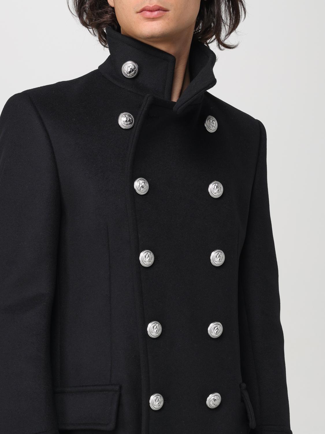 Balmain コート メンズ - ブラック | DH1UC005WB72 | GIGLIO.COM