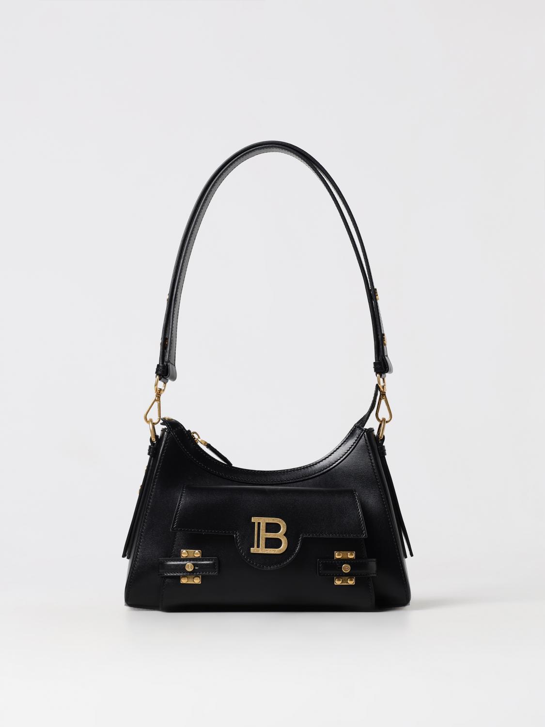 BALMAIN: Shoulder bag woman - Black | Balmain shoulder bag DN1BT904LSLX  online at GIGLIO.COM