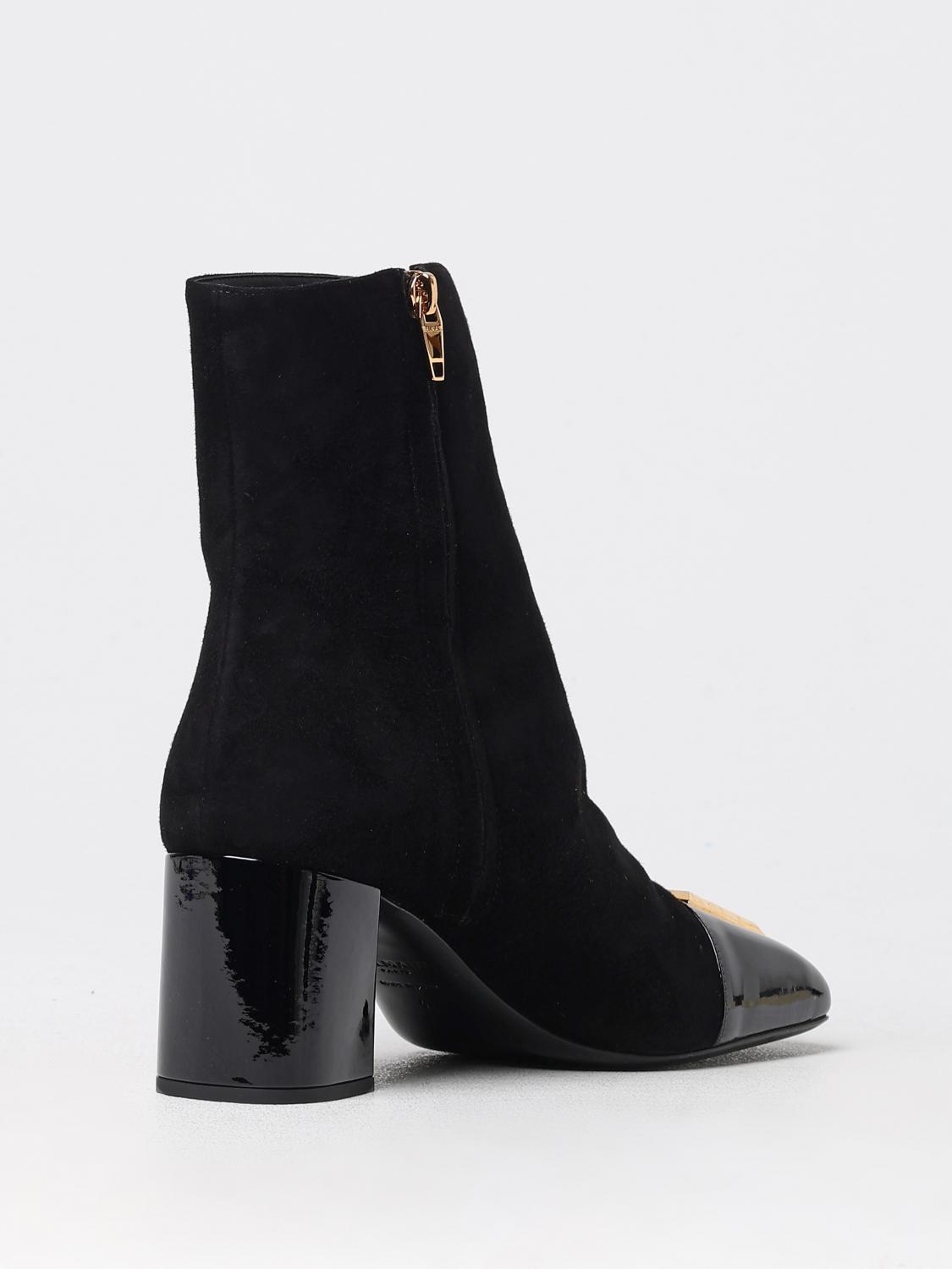 BALMAIN FLAT ANKLE BOOTS: Shoes woman Balmain, Black - Img 3