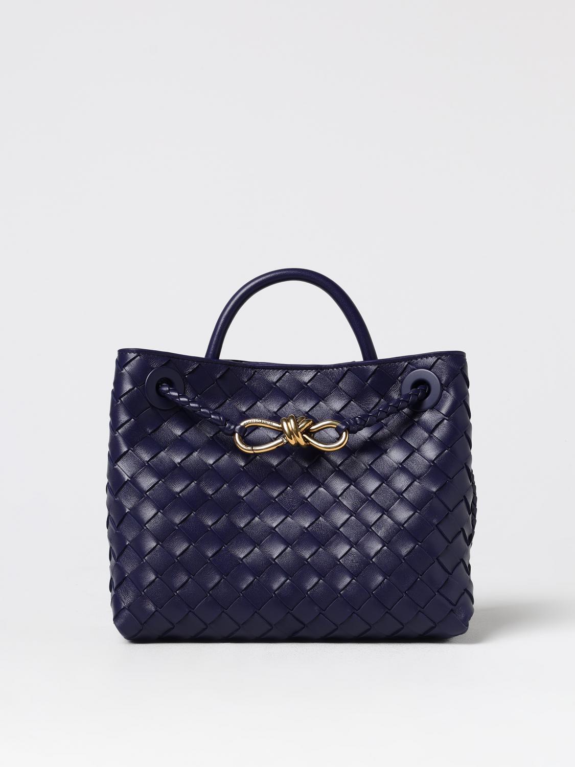 BOTTEGA VENETA BORSA A MANO: Borsa Andiamo Bottega Veneta in nappa intrecciata , Blue - Img 1