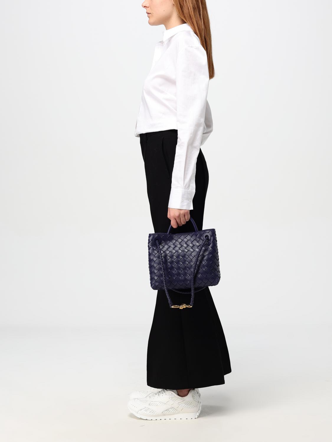 BOTTEGA VENETA BORSA A MANO: Borsa Andiamo Bottega Veneta in nappa intrecciata , Blue - Img 2