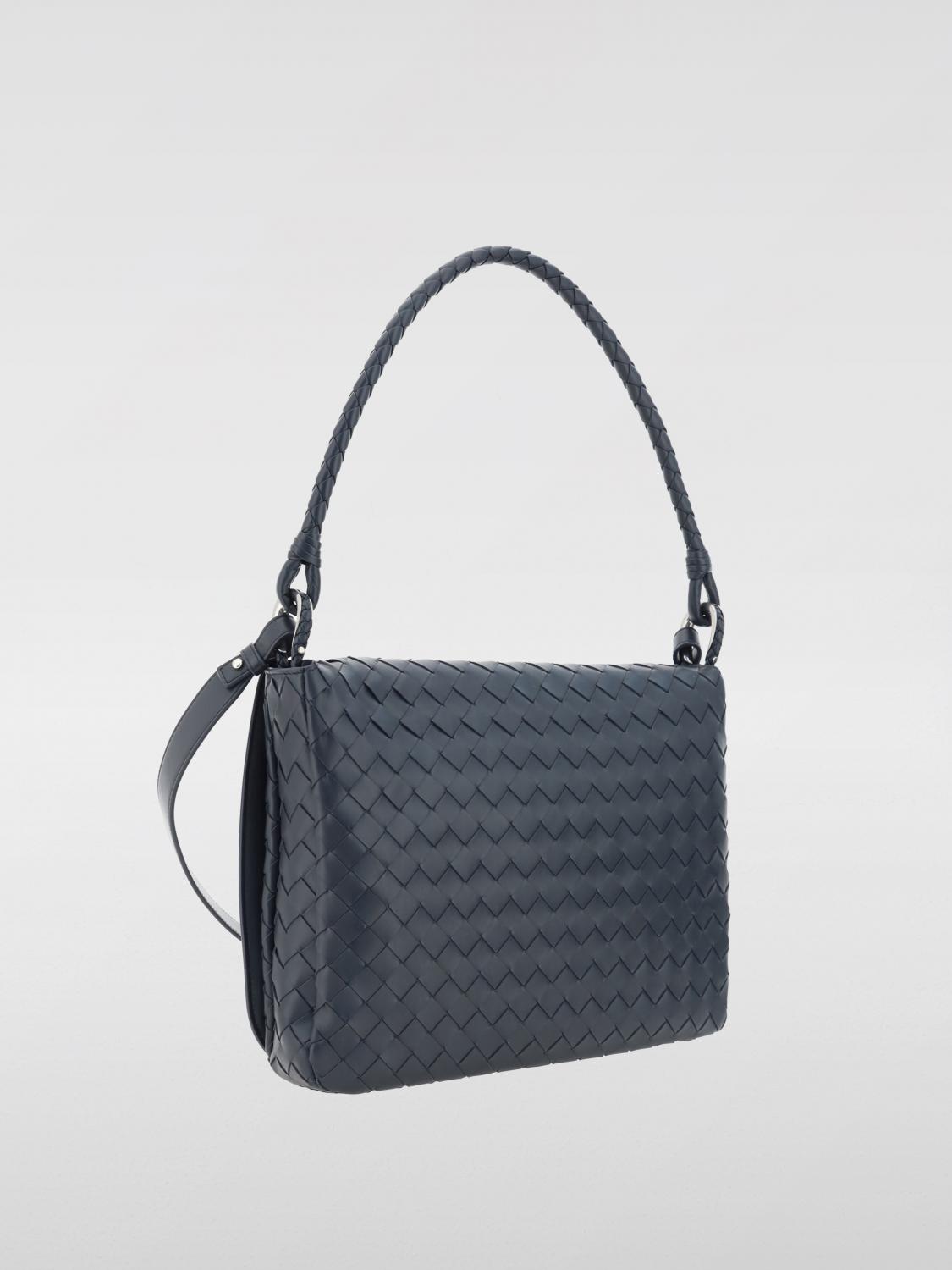 BOTTEGA VENETA BORSA A TRACOLLA: Borsa Messenger Swing Bottega Veneta in pelle intrecciata , Nero 1 - Img 2